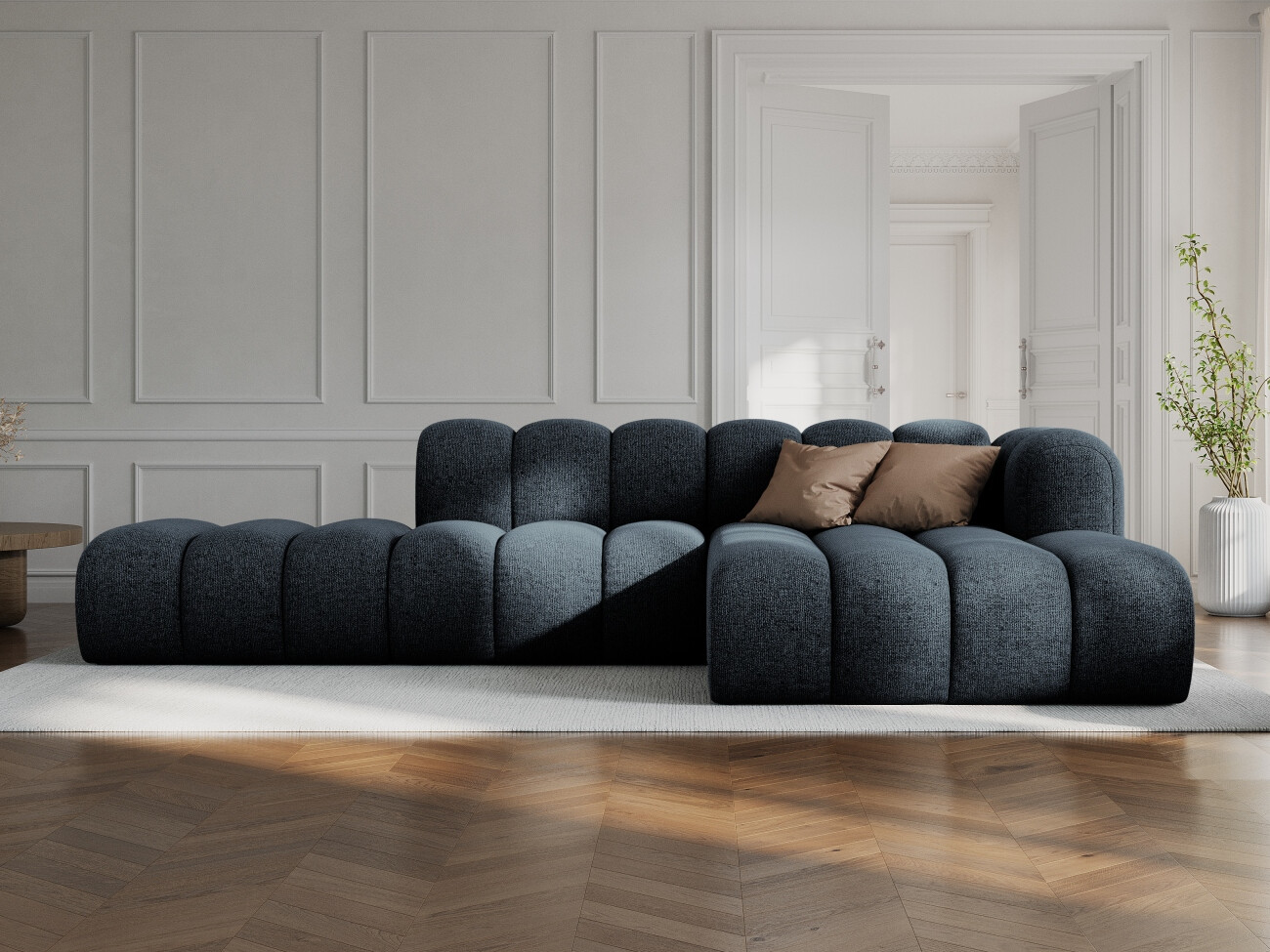 Modularna kotna sedežna garnitura Cirleve 105 (Eden 12 Oliva)