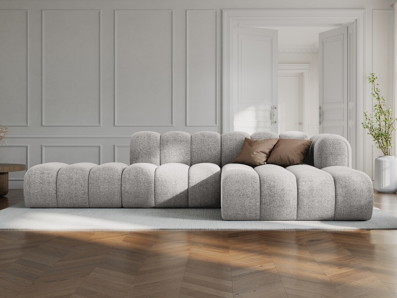 Modularna kotna sedežna garnitura Cirleve 105 (Eden 16 Deep Modra)