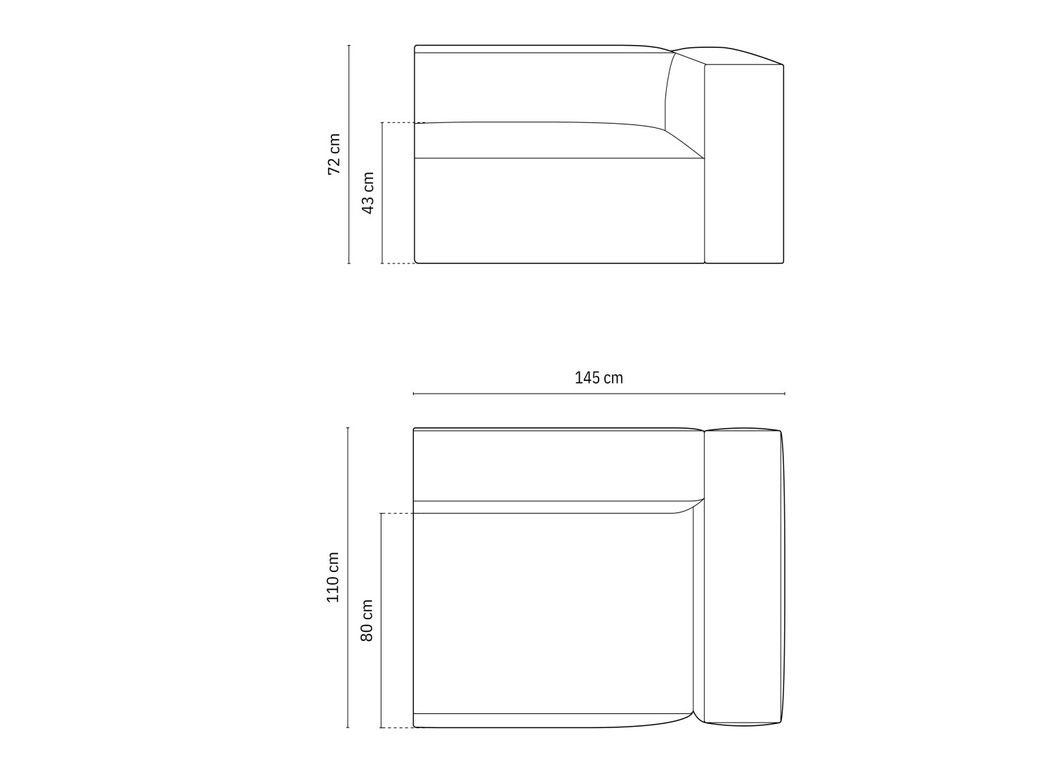 Modularni sedežni element Sonsore 107 (Liberty 05)