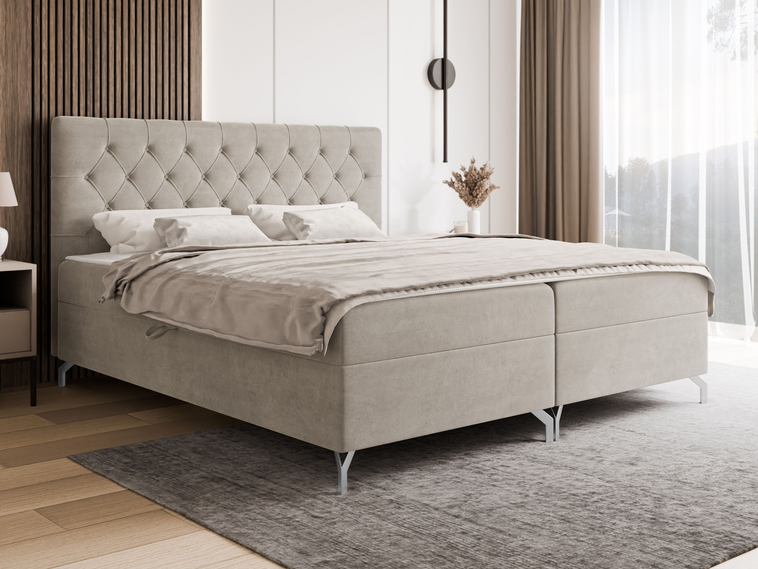 Boxspring postelja Focus (Fresh 01)