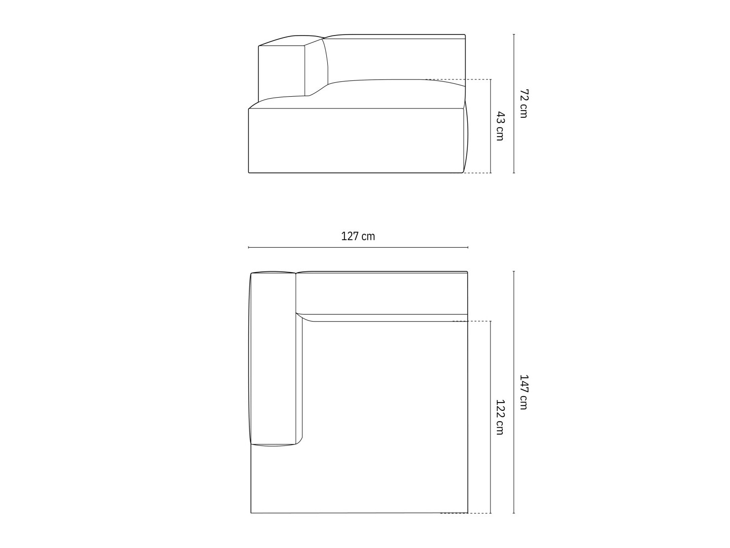Modularni sedežni element Sonsore 104 (Liberty 18)