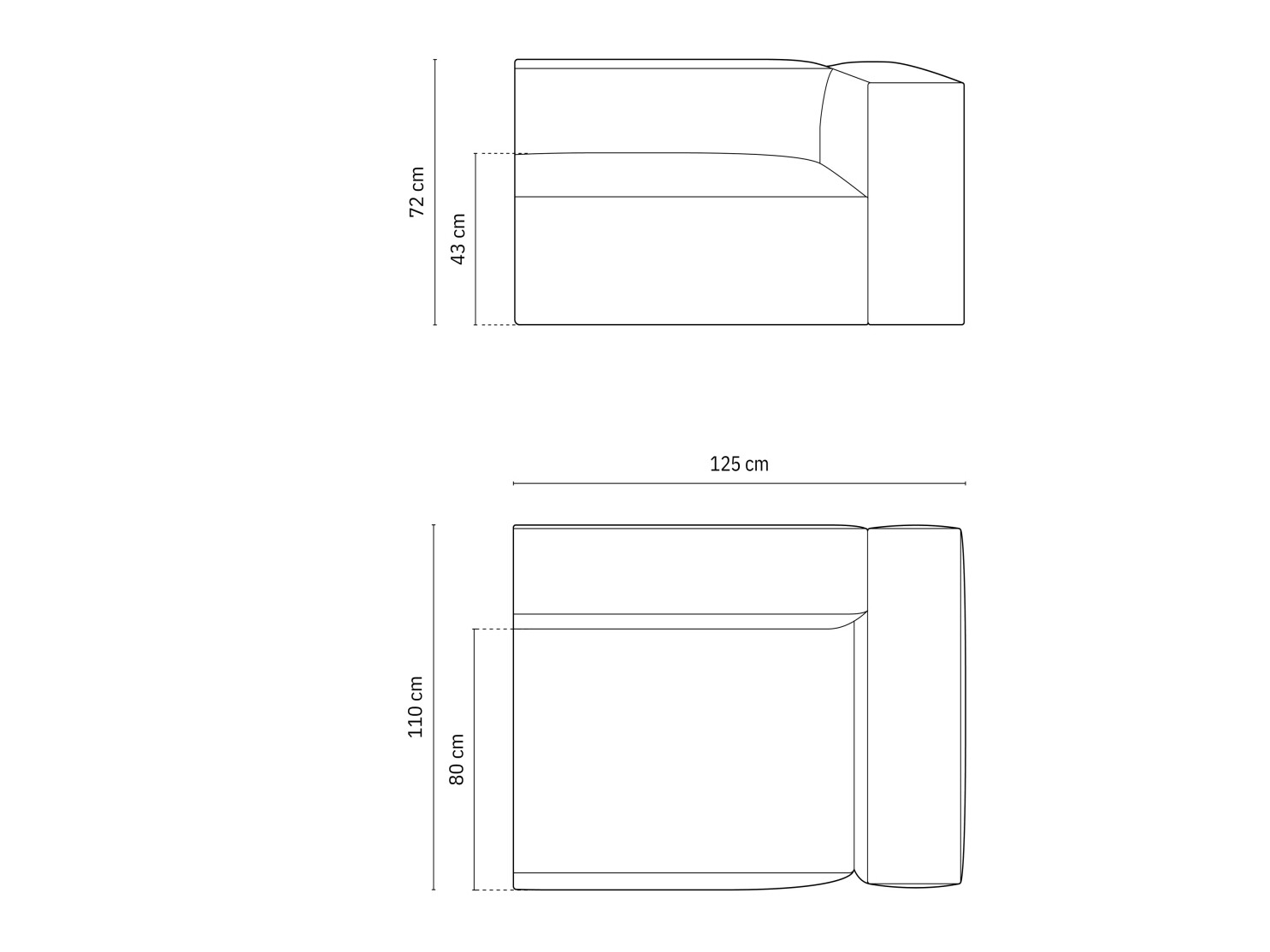 Modularni sedežni element Sonsore 106 (Liberty 05)