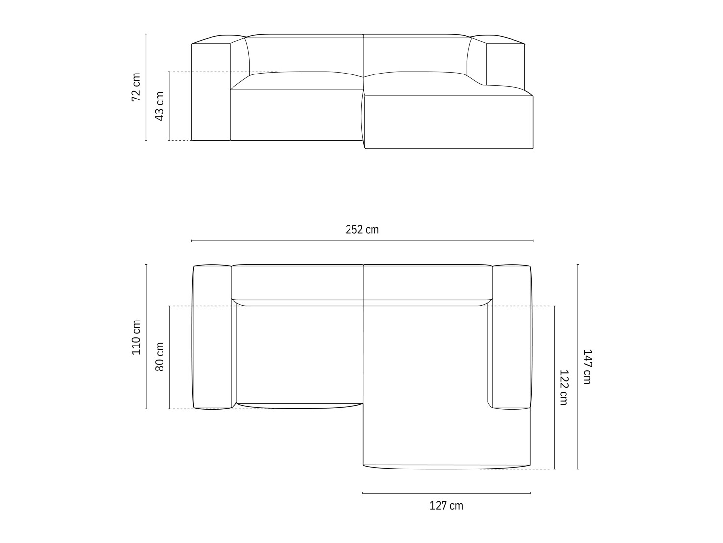 Modularna kotna sedežna garnitura Sonsore 113 (Liberty 22)