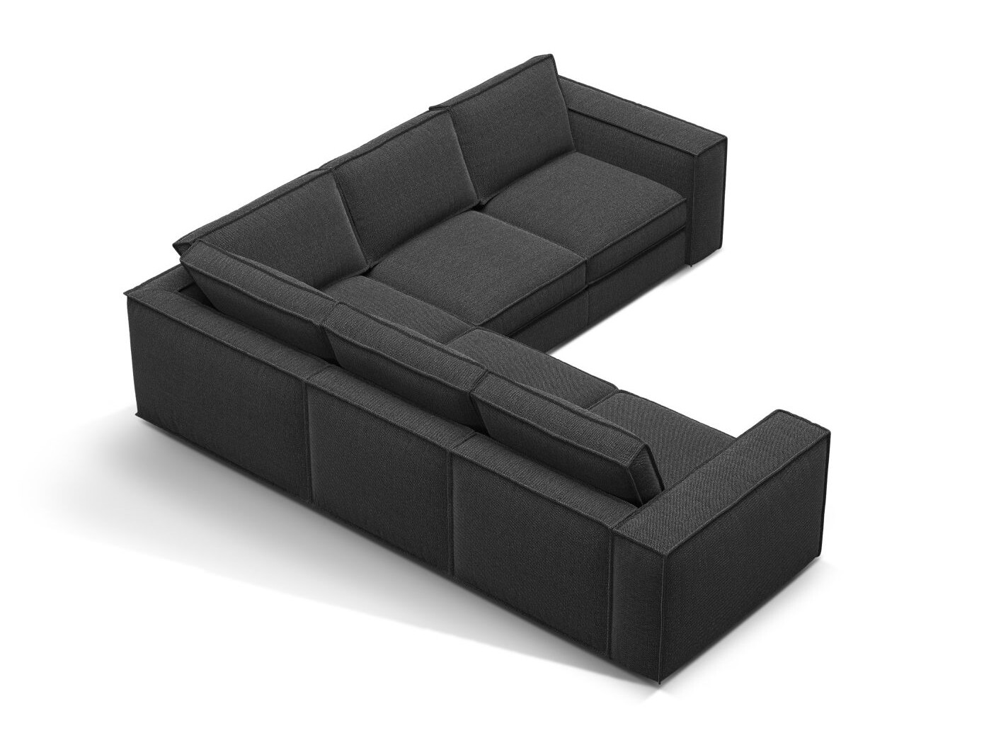 Modularna kotna sedežna garnitura Dalodei 113 (Babel Black)