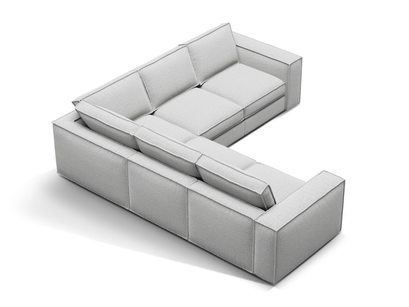 Modularna kotna sedežna garnitura Dalodei 113 (Babel Light grey)