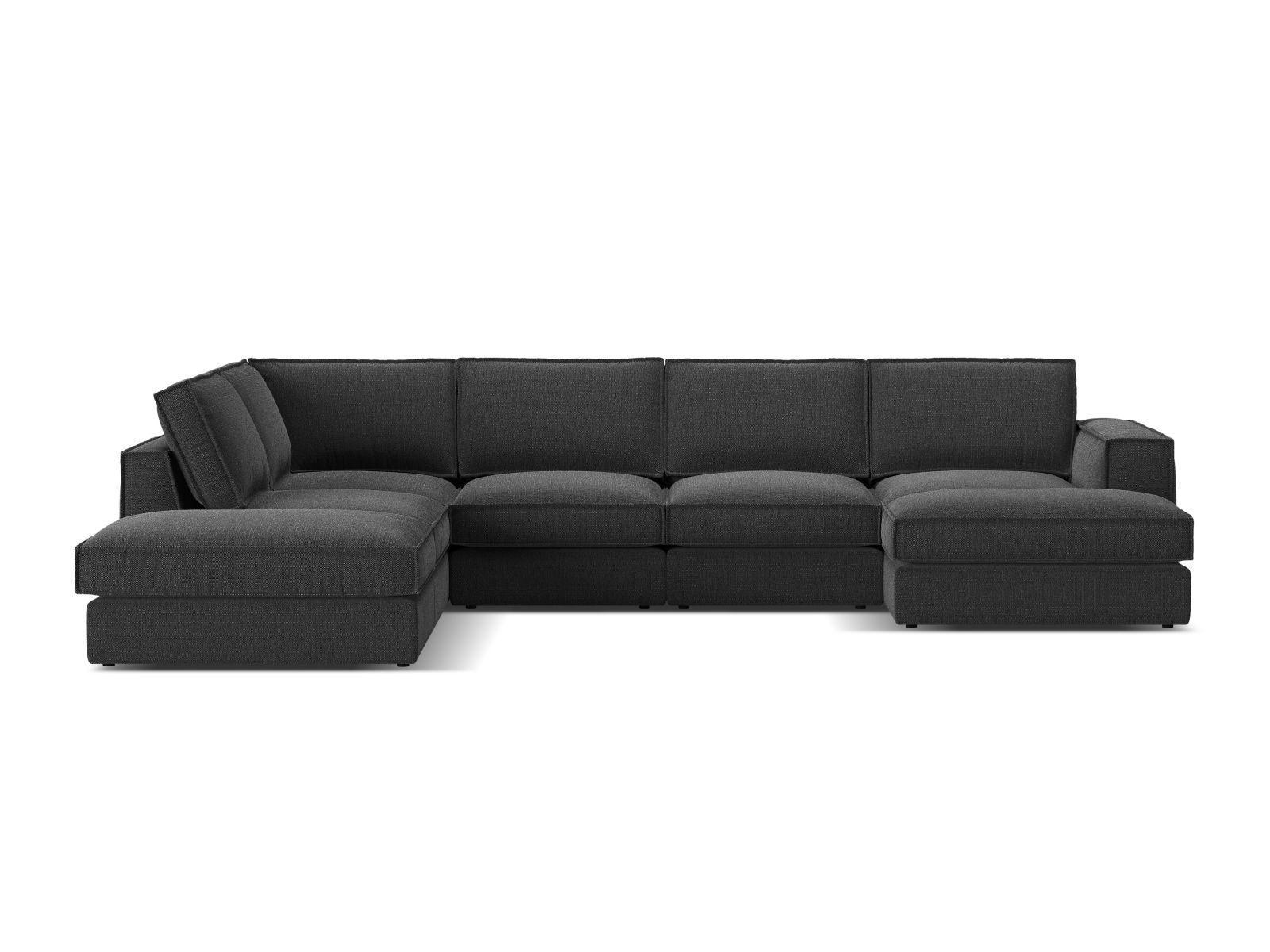 Modularna kotna sedežna garnitura Dalodei 114 (Babel Black)