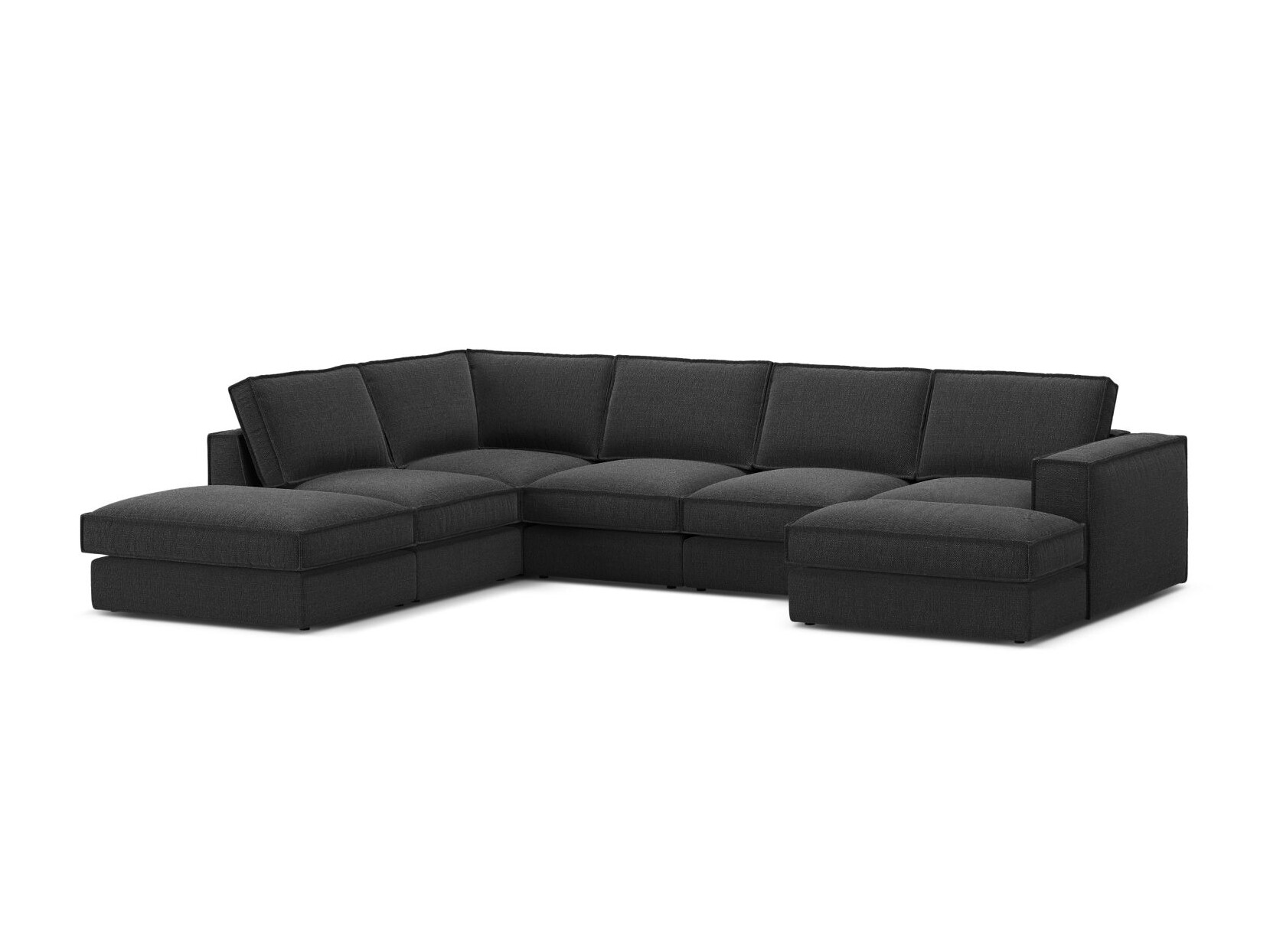 Modularna kotna sedežna garnitura Dalodei 114 (Babel Black)