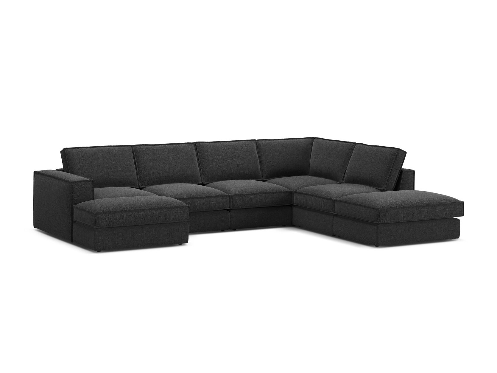 Modularna kotna sedežna garnitura Dalodei 114 (Babel Black)