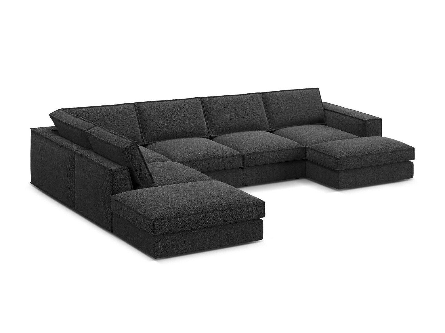 Modularna kotna sedežna garnitura Dalodei 114 (Babel Black)