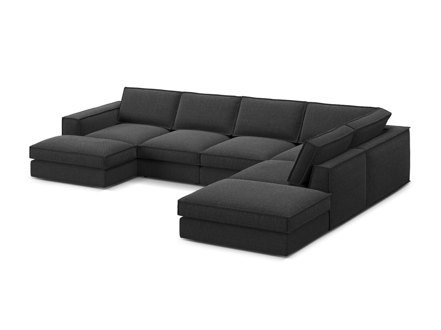 Modularna kotna sedežna garnitura Dalodei 114 (Babel Black)