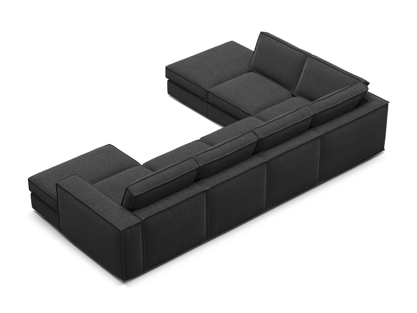 Modularna kotna sedežna garnitura Dalodei 114 (Babel Black)