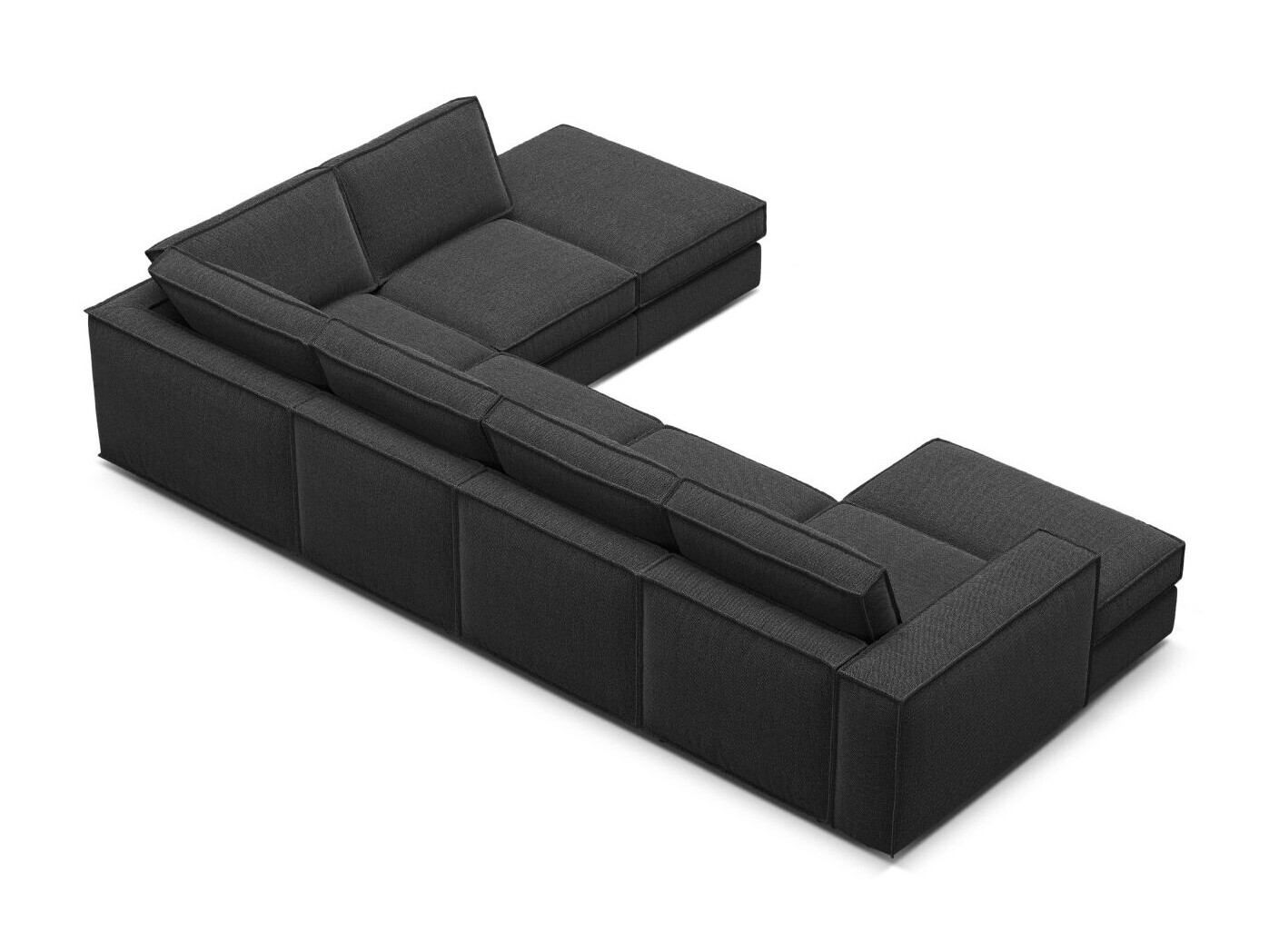Modularna kotna sedežna garnitura Dalodei 114 (Babel Black)