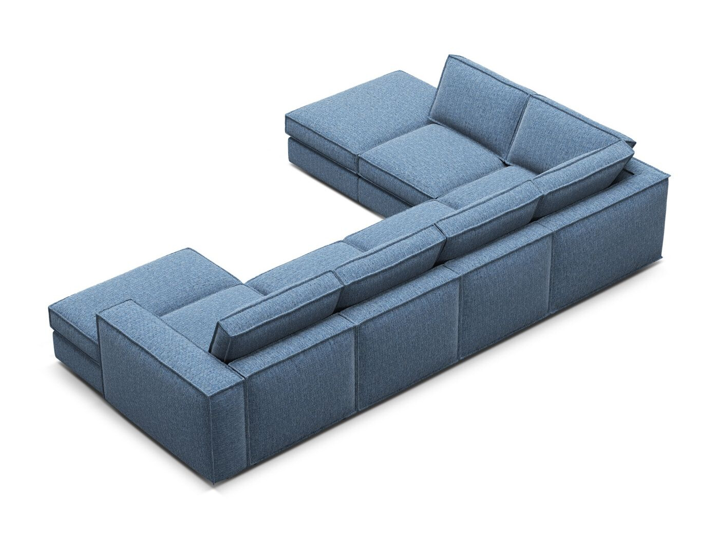 Modularna kotna sedežna garnitura Dalodei 114 (Babel Blue)