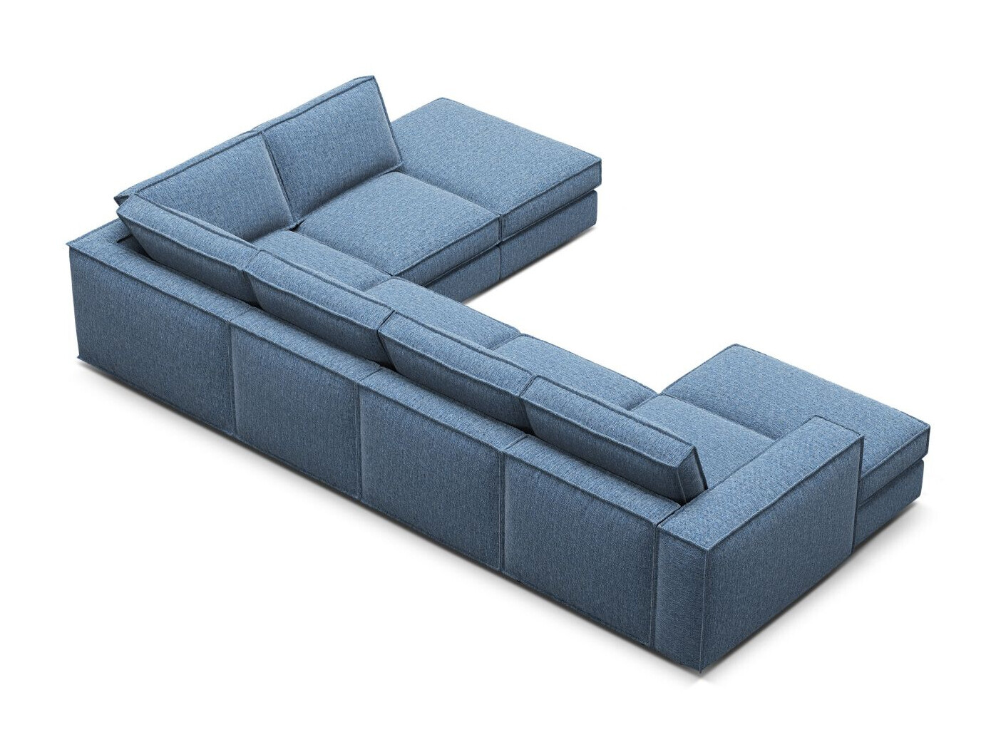 Modularna kotna sedežna garnitura Dalodei 114 (Babel Blue)
