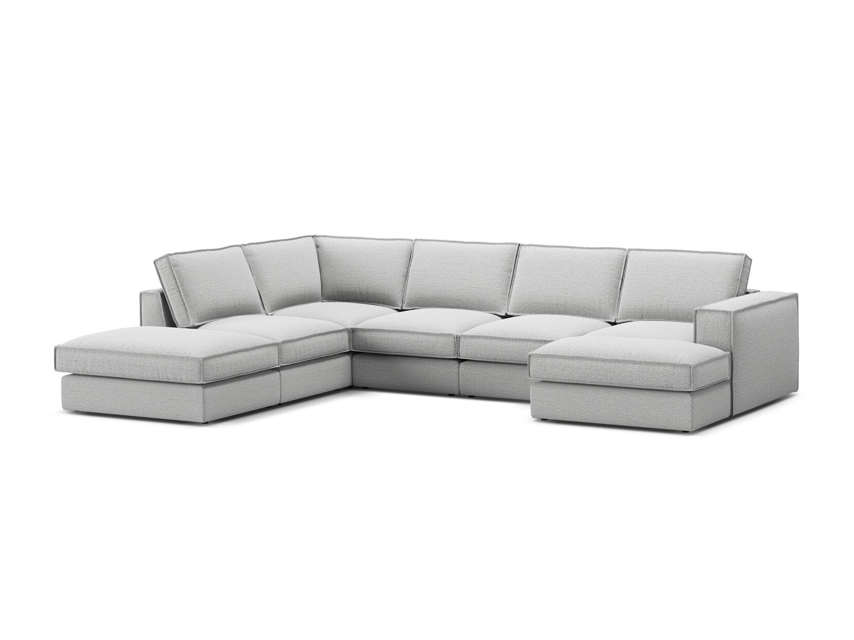 Modularna kotna sedežna garnitura Dalodei 114 (Babel Light grey)