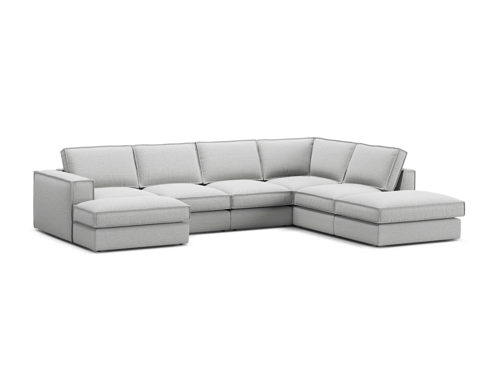Modularna kotna sedežna garnitura Dalodei 114 (Babel Light grey)