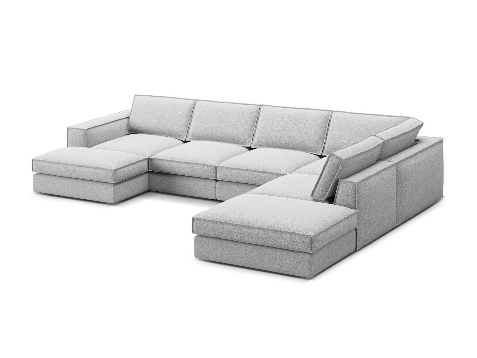 Modularna kotna sedežna garnitura Dalodei 114 (Babel Light grey)