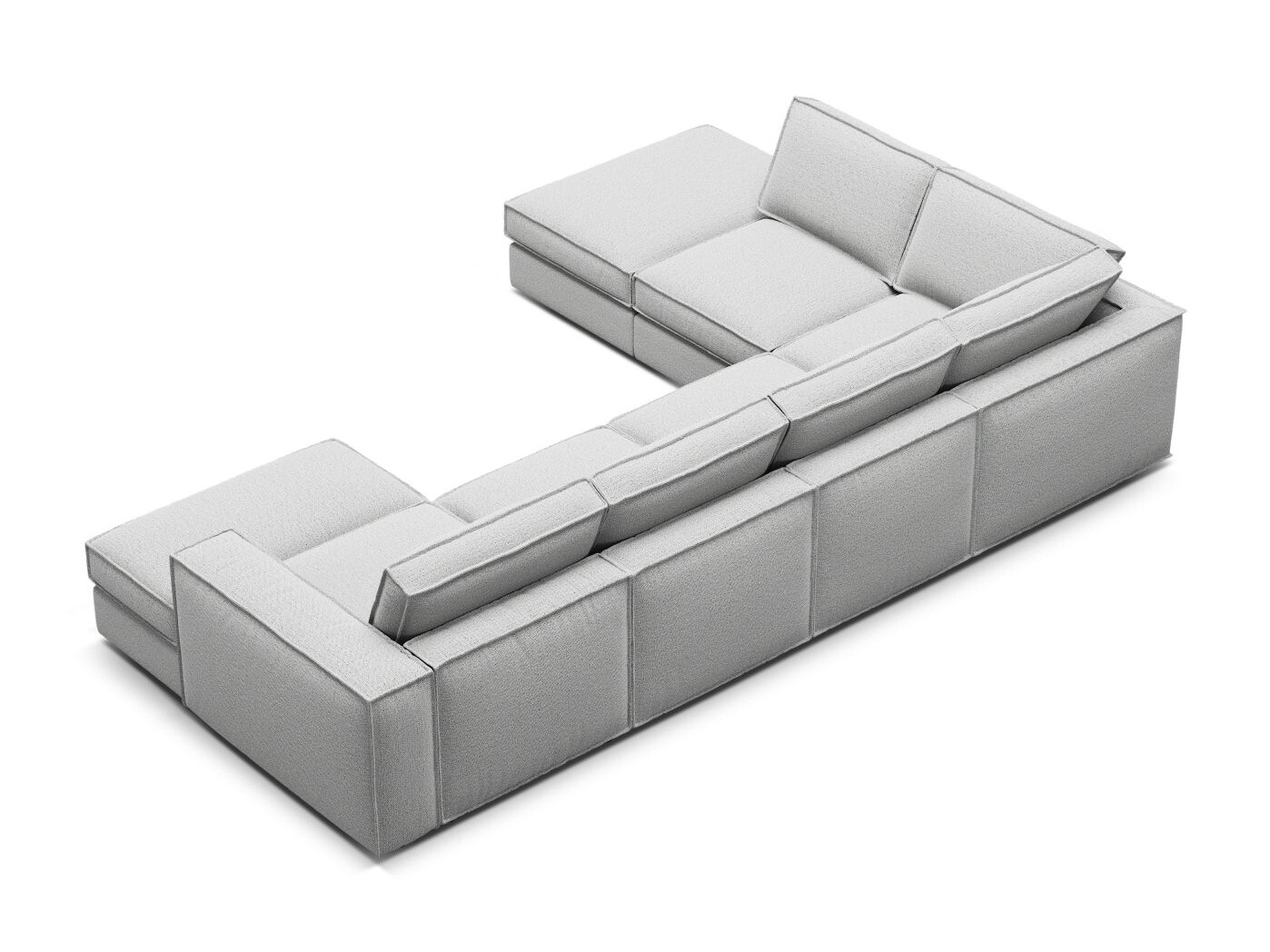 Modularna kotna sedežna garnitura Dalodei 114 (Babel Light grey)