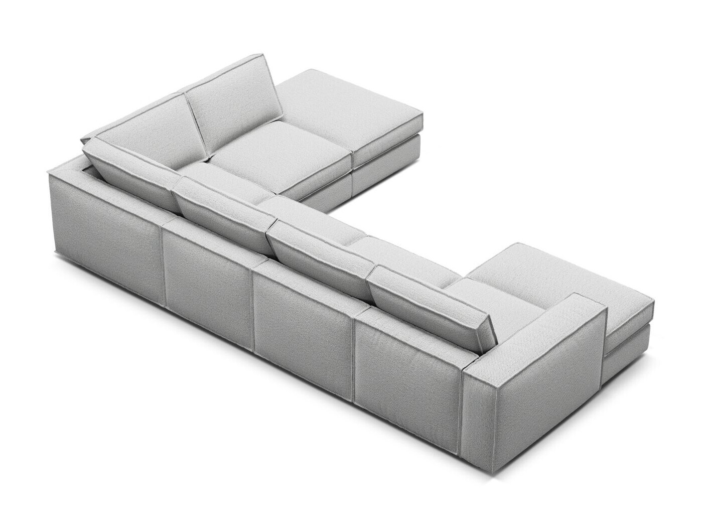Modularna kotna sedežna garnitura Dalodei 114 (Babel Light grey)