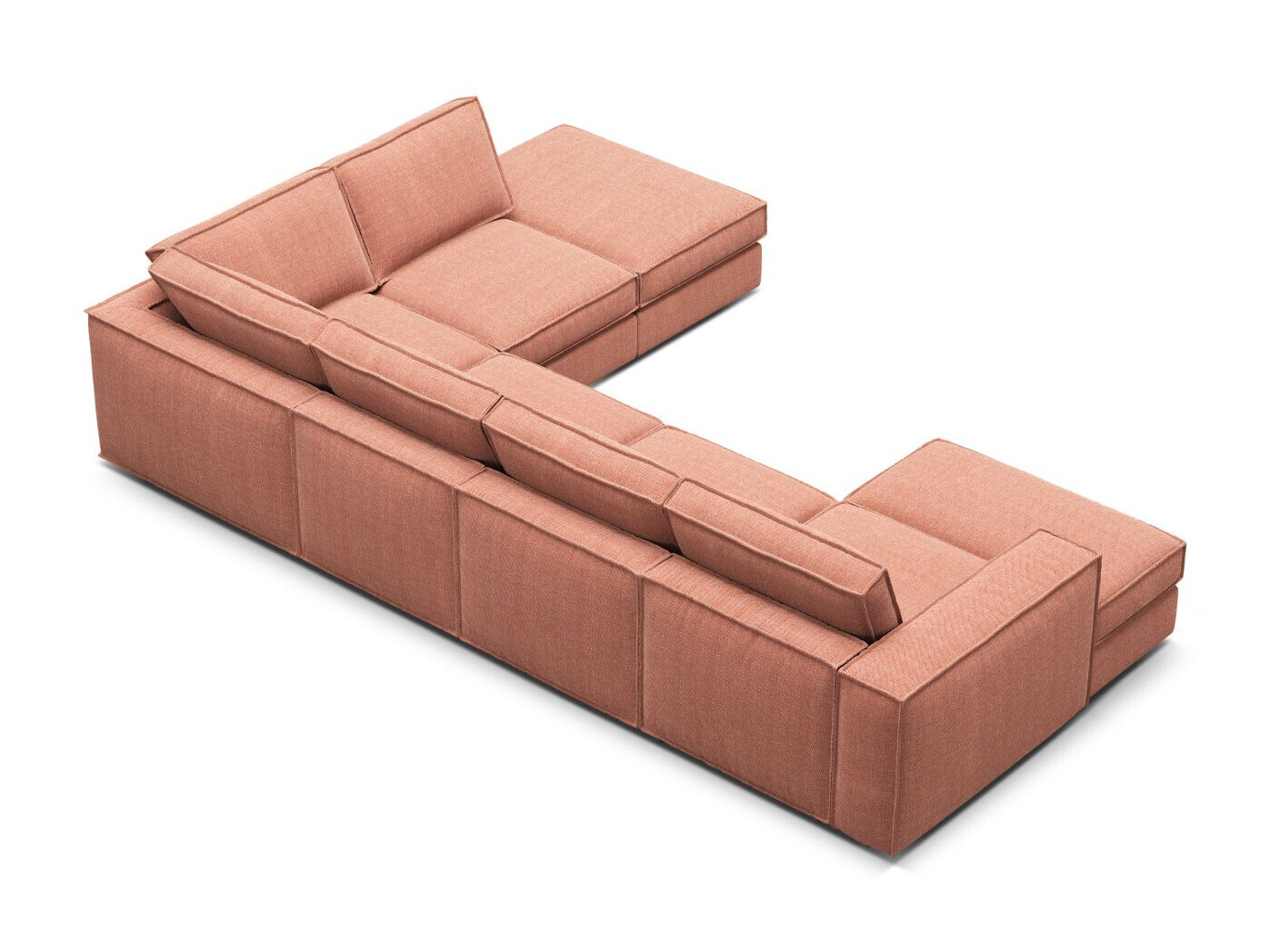 Modularna kotna sedežna garnitura Dalodei 114 (Babel Red)