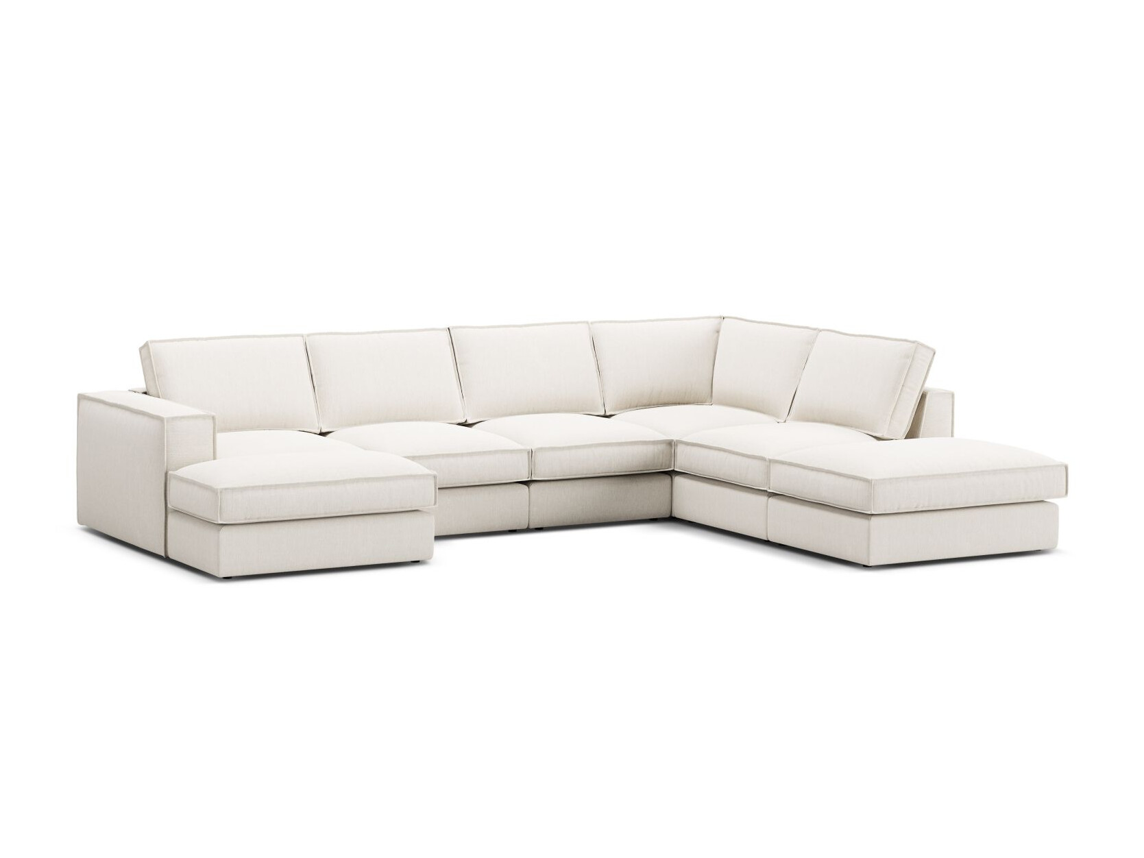 Modularna kotna sedežna garnitura Dalodei 114 (Babel White)