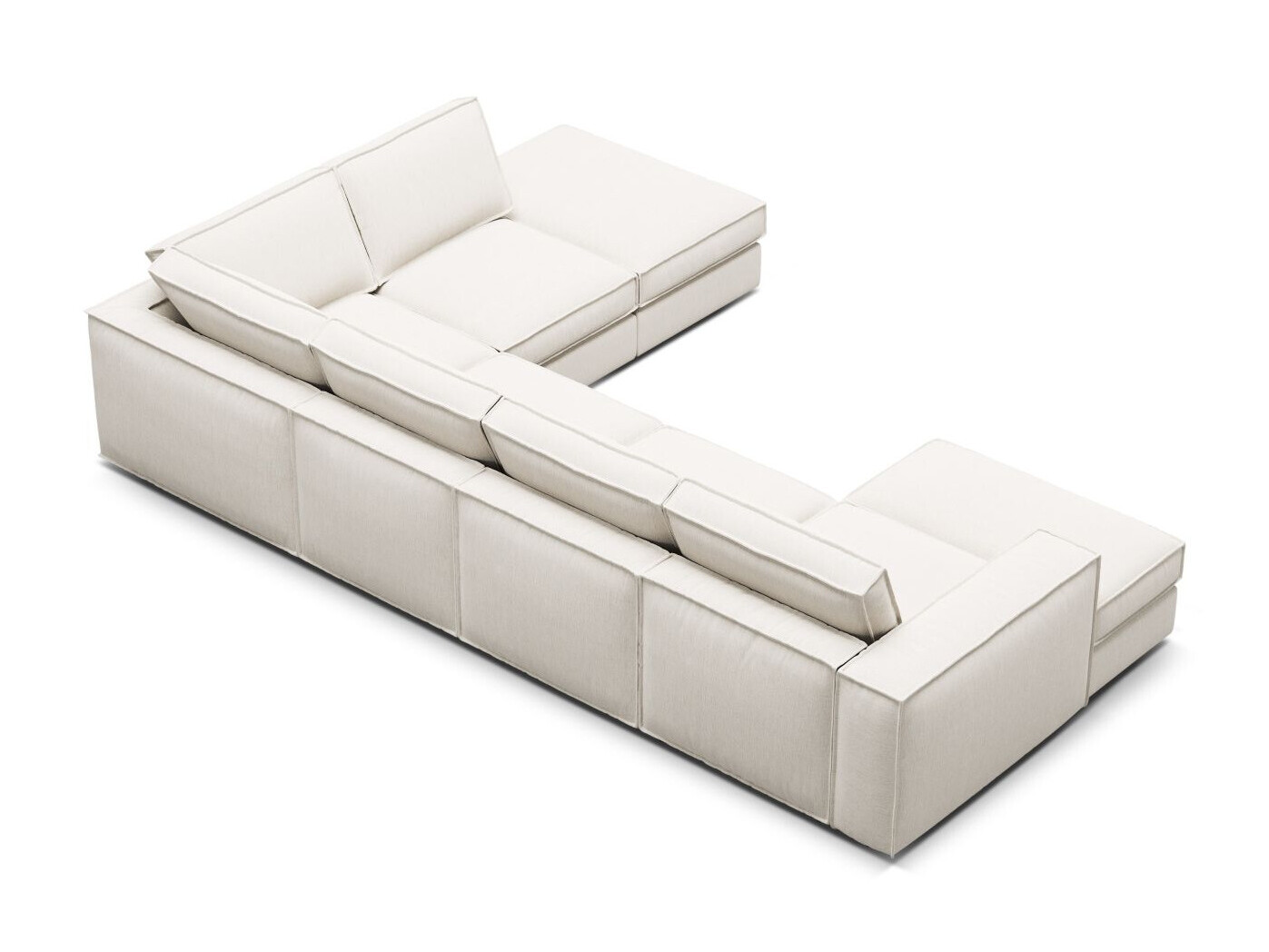 Modularna kotna sedežna garnitura Dalodei 114 (Babel White)