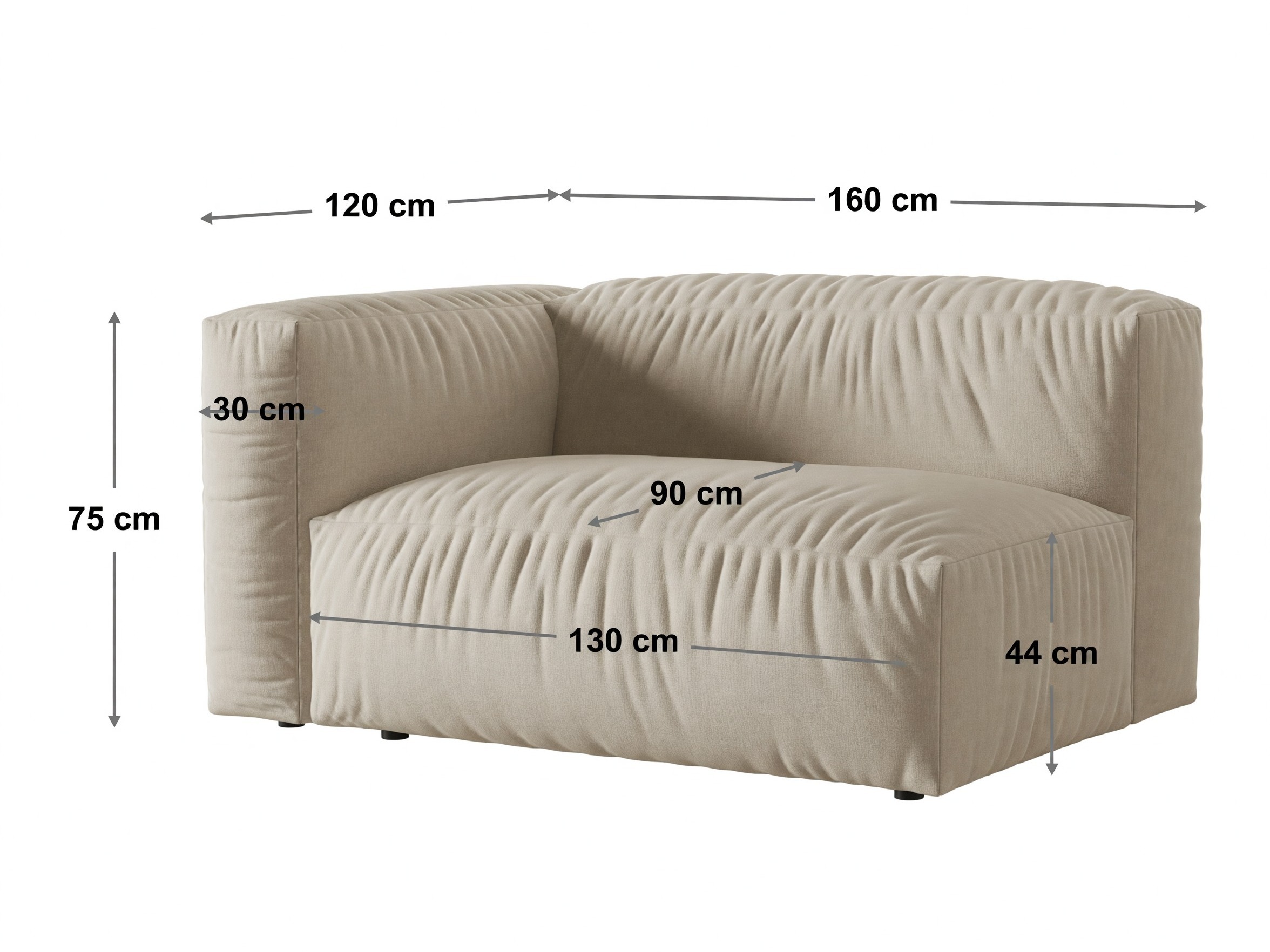 Modularni sedežni element Sorcoro 129 (Tilia 52)
