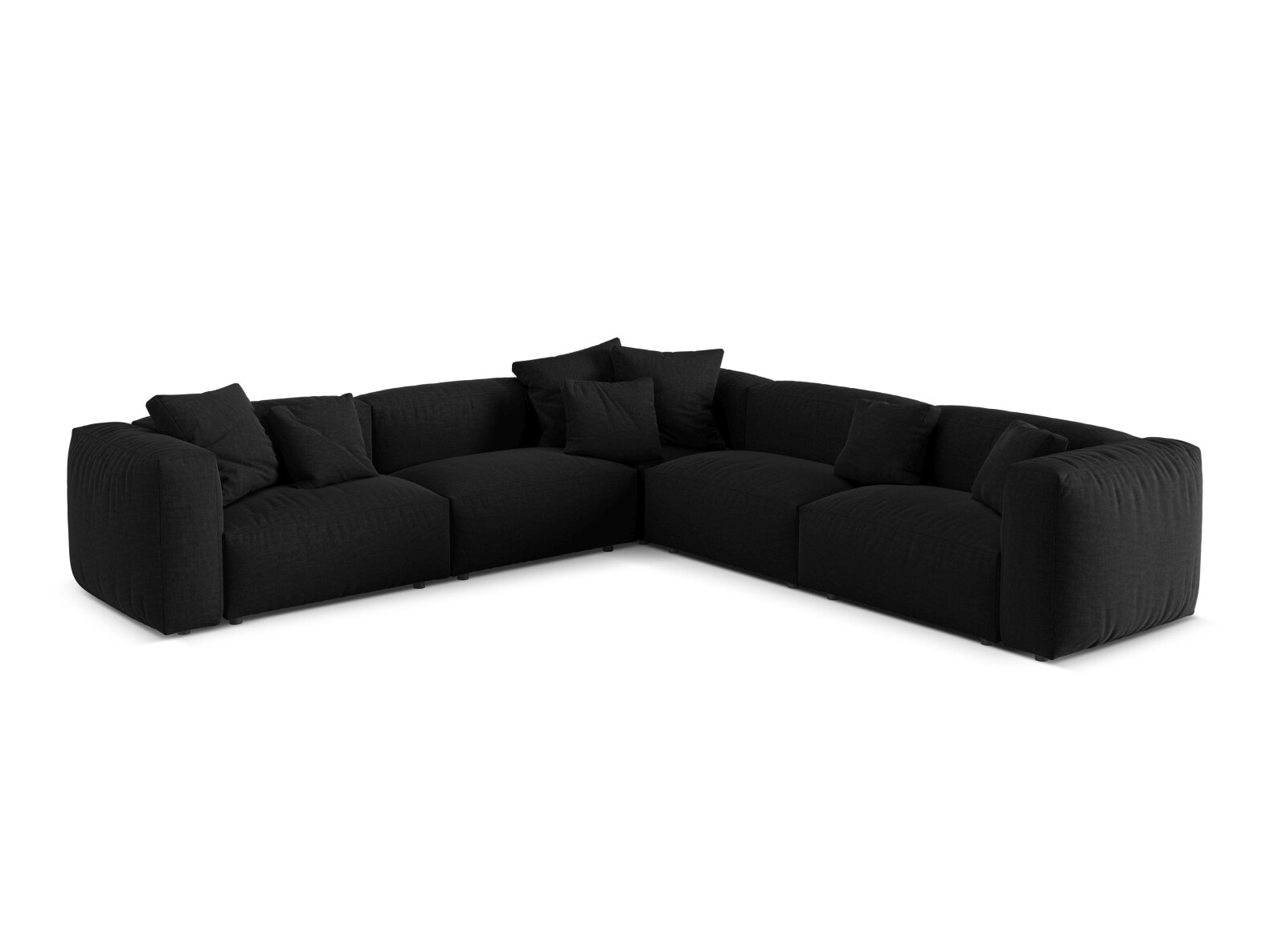Modularna kotna sedežna garnitura Sorcoro 130 (Boston Black)