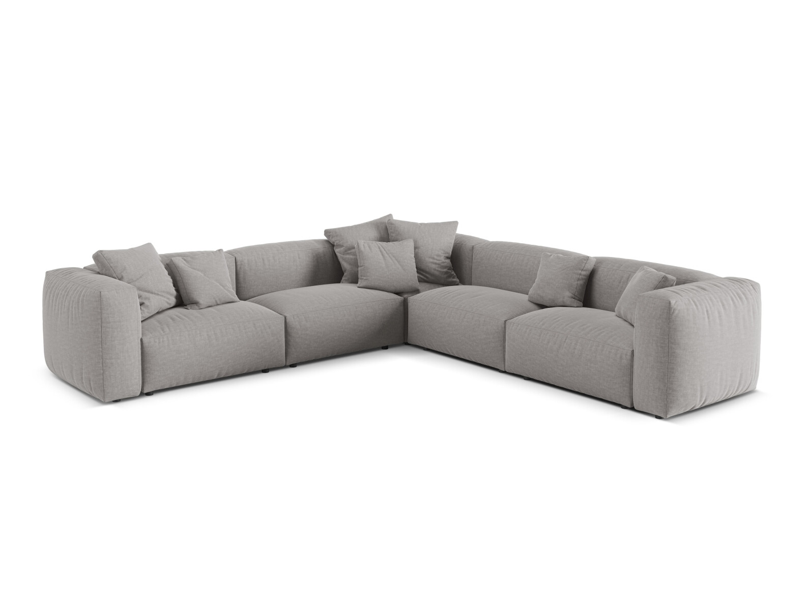 Modularna kotna sedežna garnitura Sorcoro 130 (Boston Light Grey)