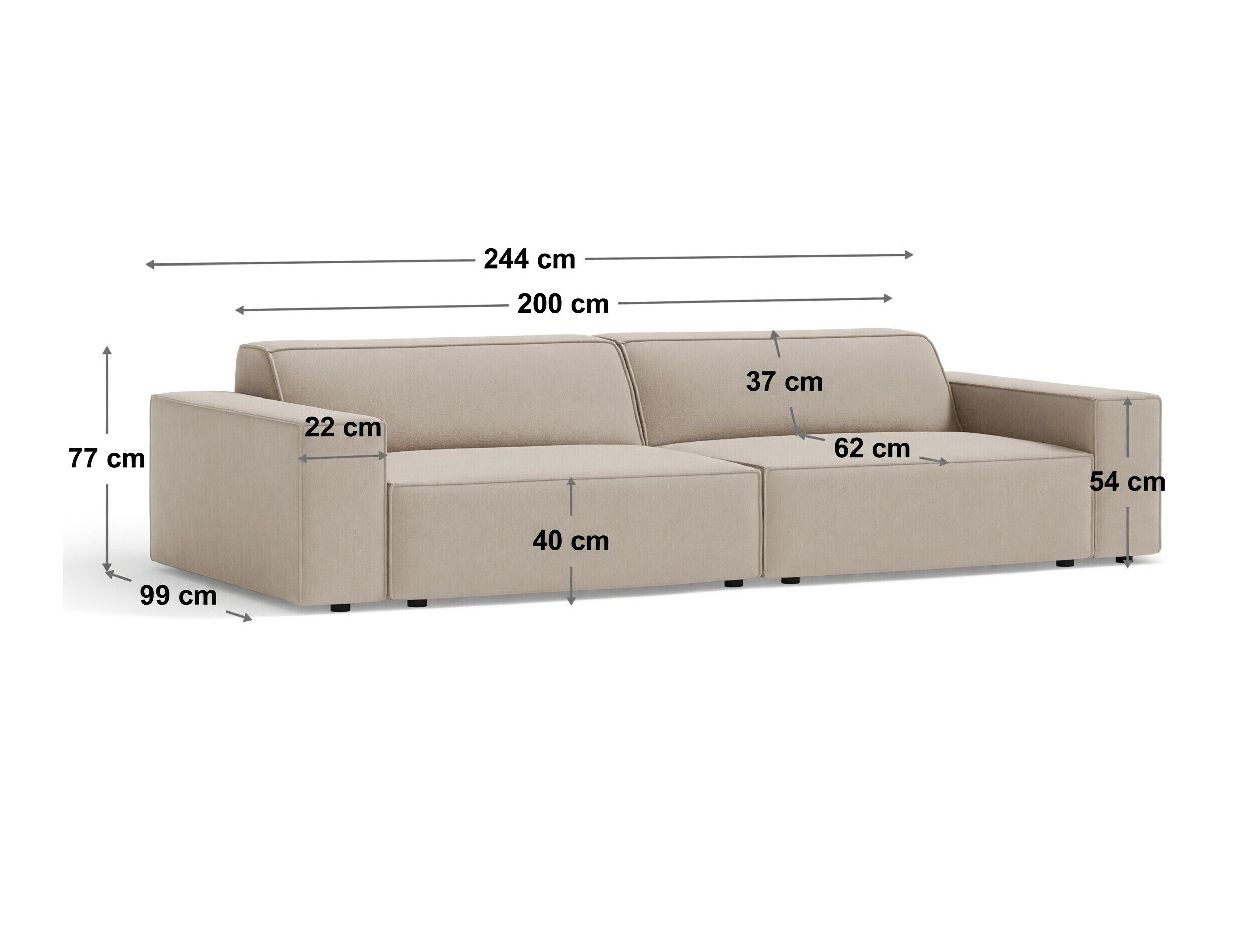 Modularni kavč Lomcalu 105 (Bluvel 13)