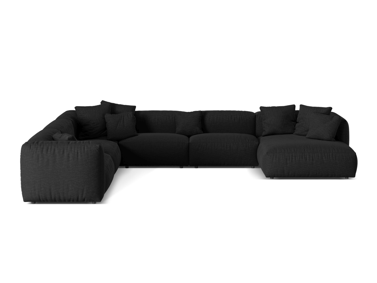 Modularna kotna sedežna garnitura Sorcoro 132 (Boston Black)