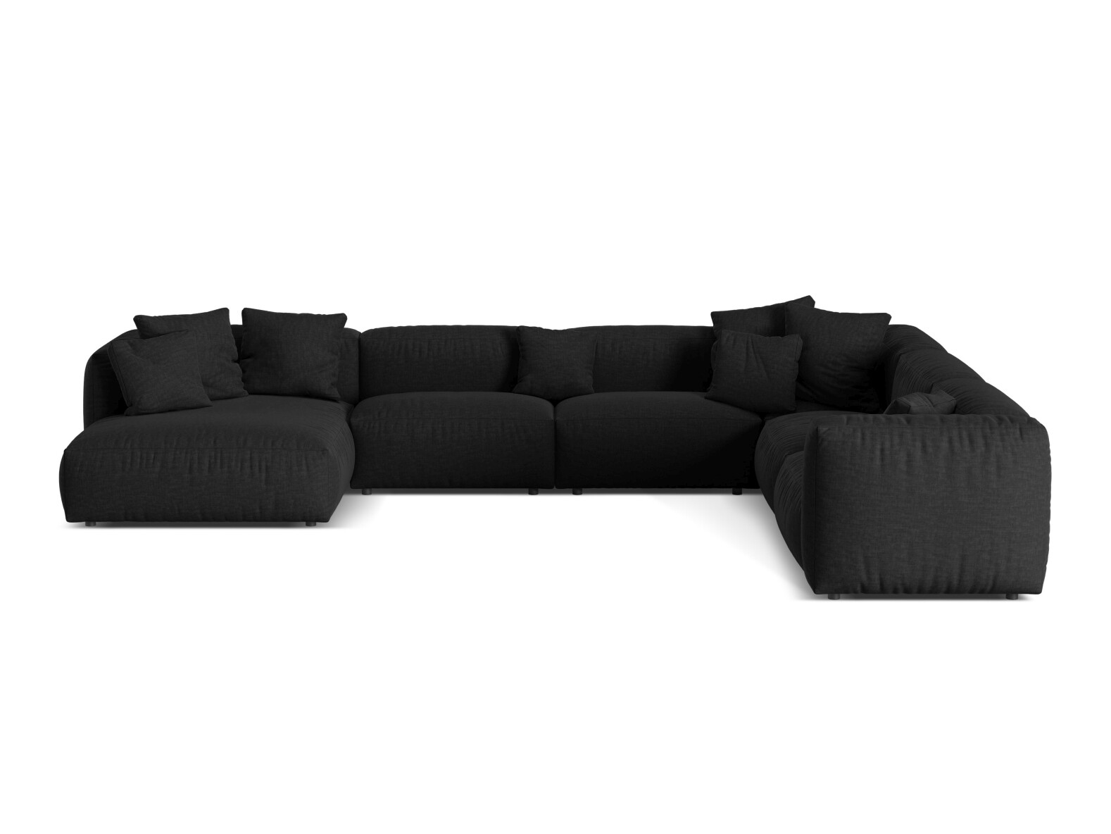 Modularna kotna sedežna garnitura Sorcoro 132 (Boston Black)