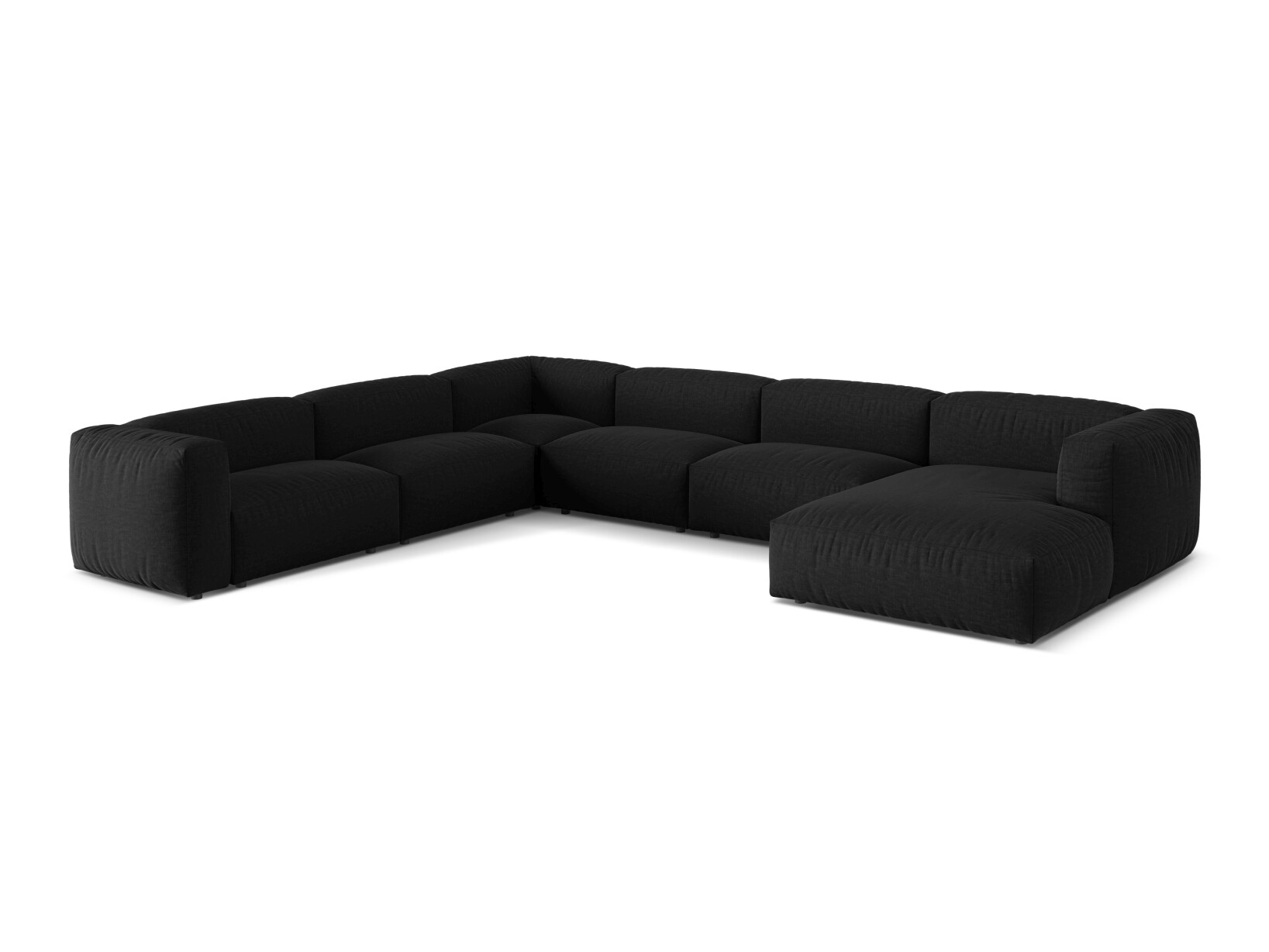 Modularna kotna sedežna garnitura Sorcoro 132 (Boston Black)