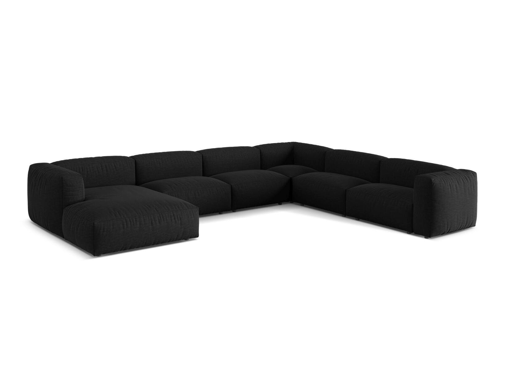 Modularna kotna sedežna garnitura Sorcoro 132 (Boston Black)