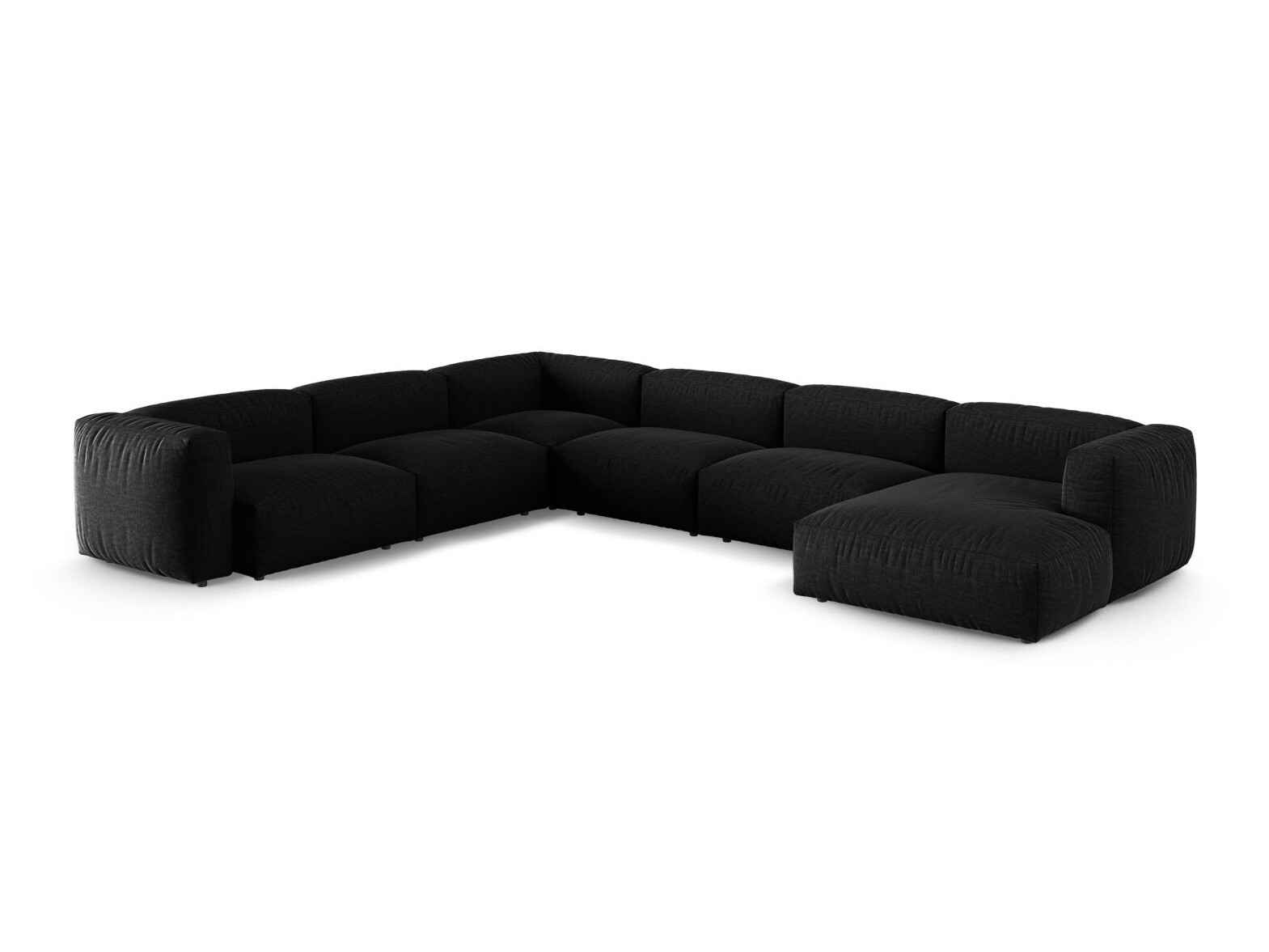 Modularna kotna sedežna garnitura Sorcoro 133 (Boston Black)
