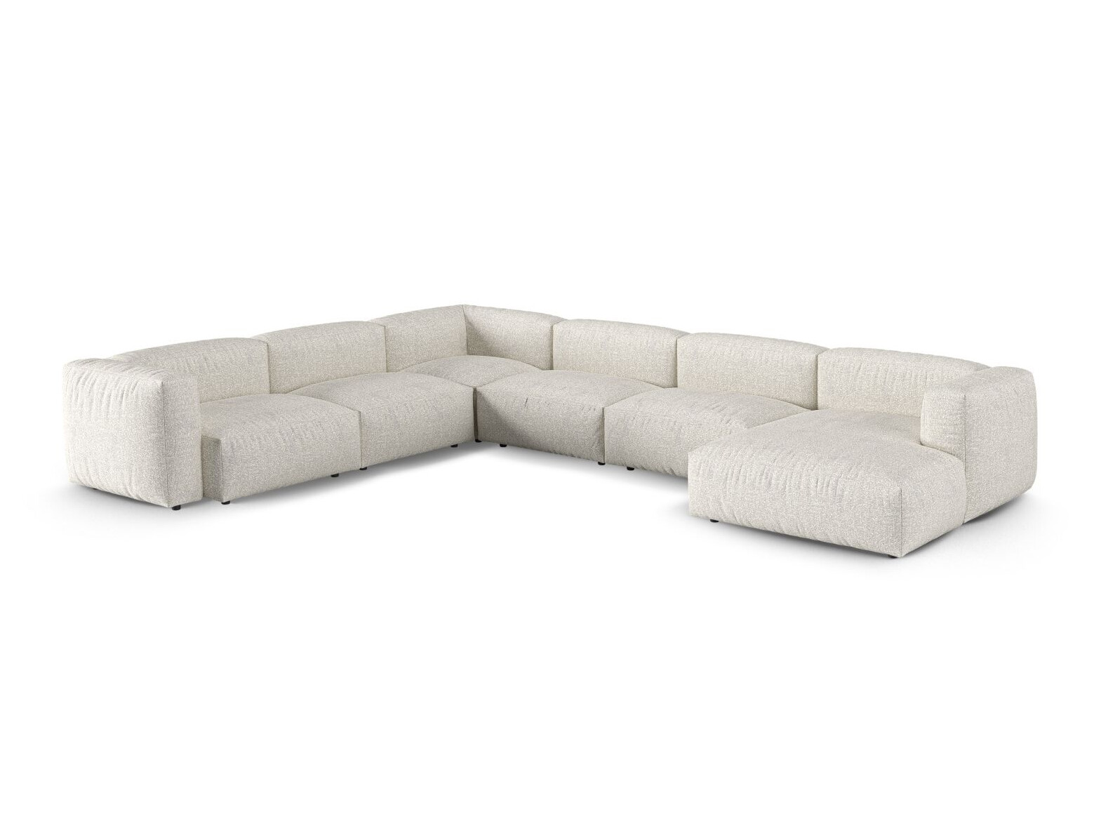 Modularna kotna sedežna garnitura Sorcoro 133 (Monet Pearl)