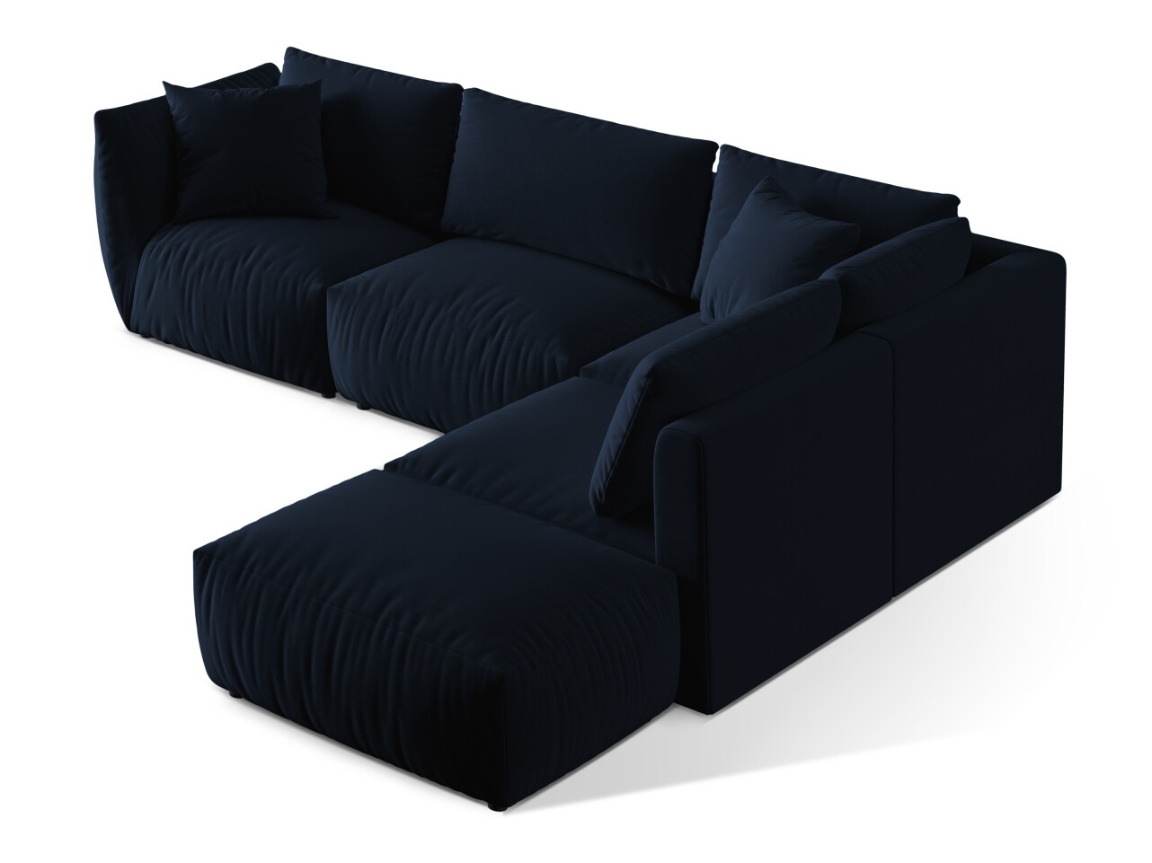 Modularna kotna sedežna garnitura Ruvmone 108 (Casino Deep Blue)