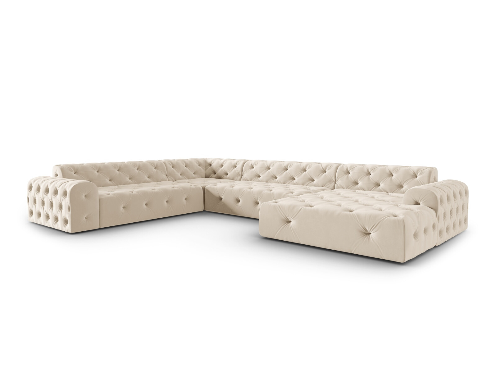 Chesterfield kotna garnitura Lartiva 102 (Opera Krema)