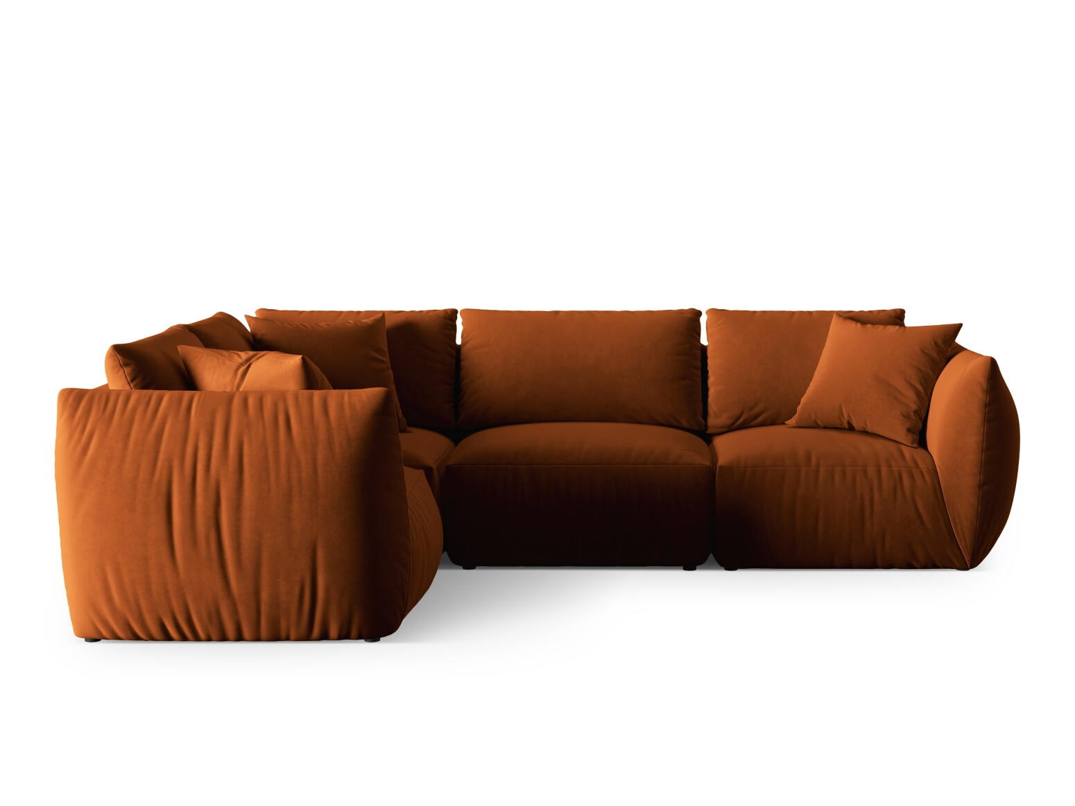 Modularna kotna sedežna garnitura Ruvmone 109 (Casino Terracota)