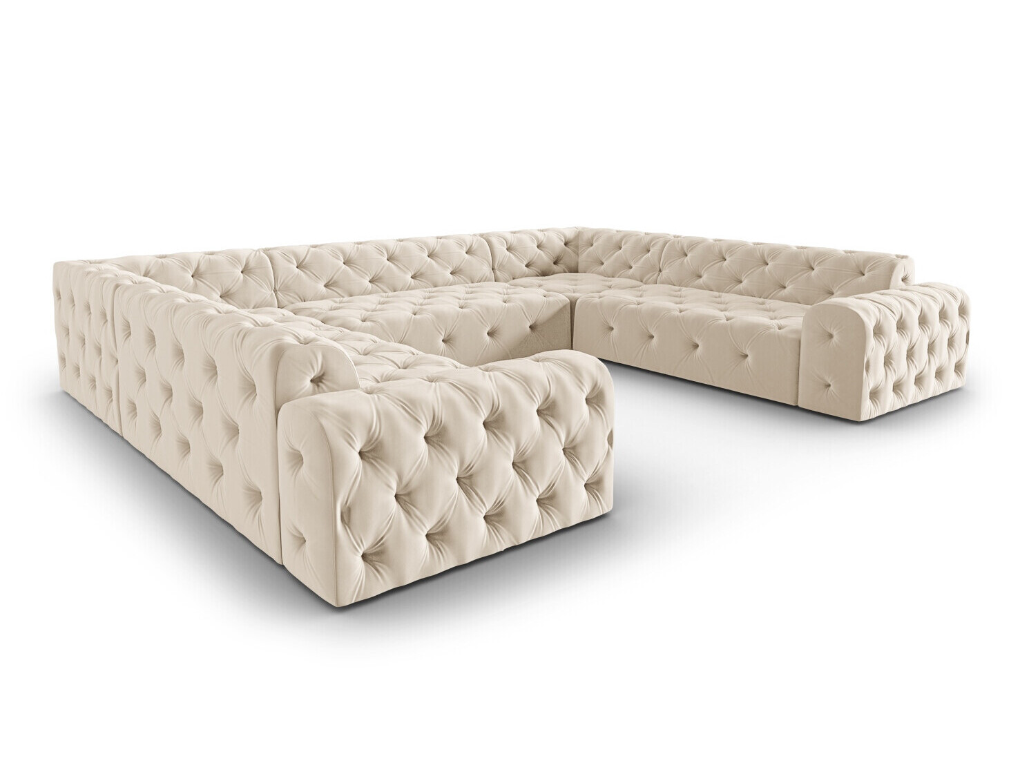 Chesterfield kotna garnitura Beckley 366 (Opera Krema)