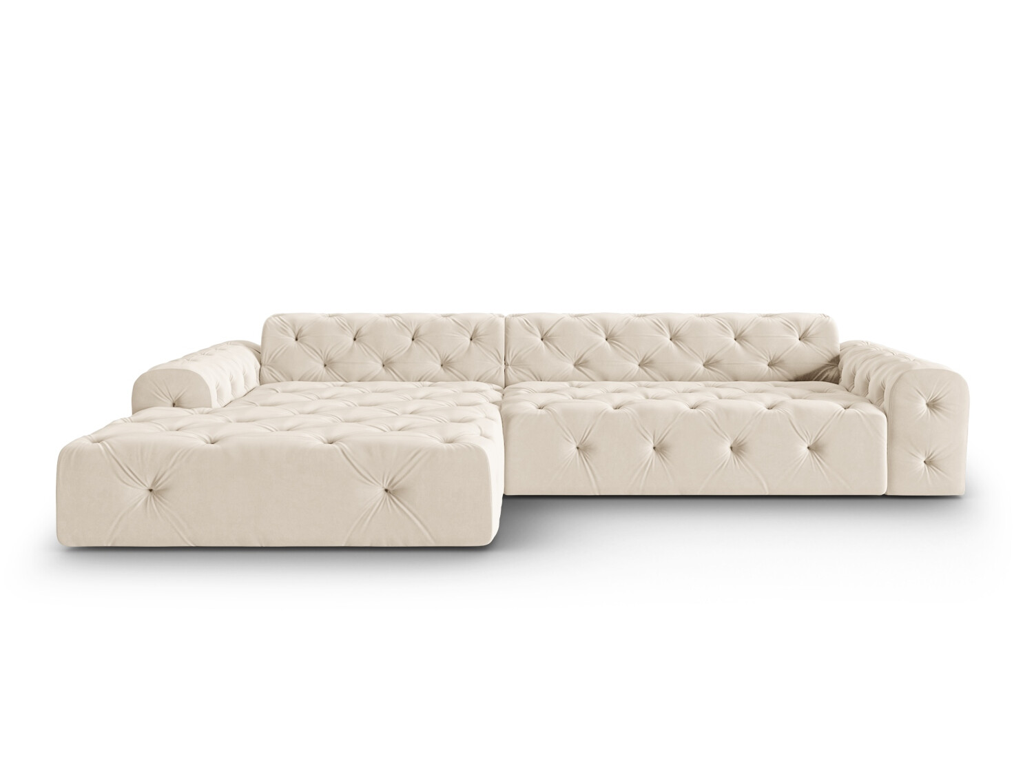 Chesterfield kotna garnitura Lartiva 103 (Opera Krema)