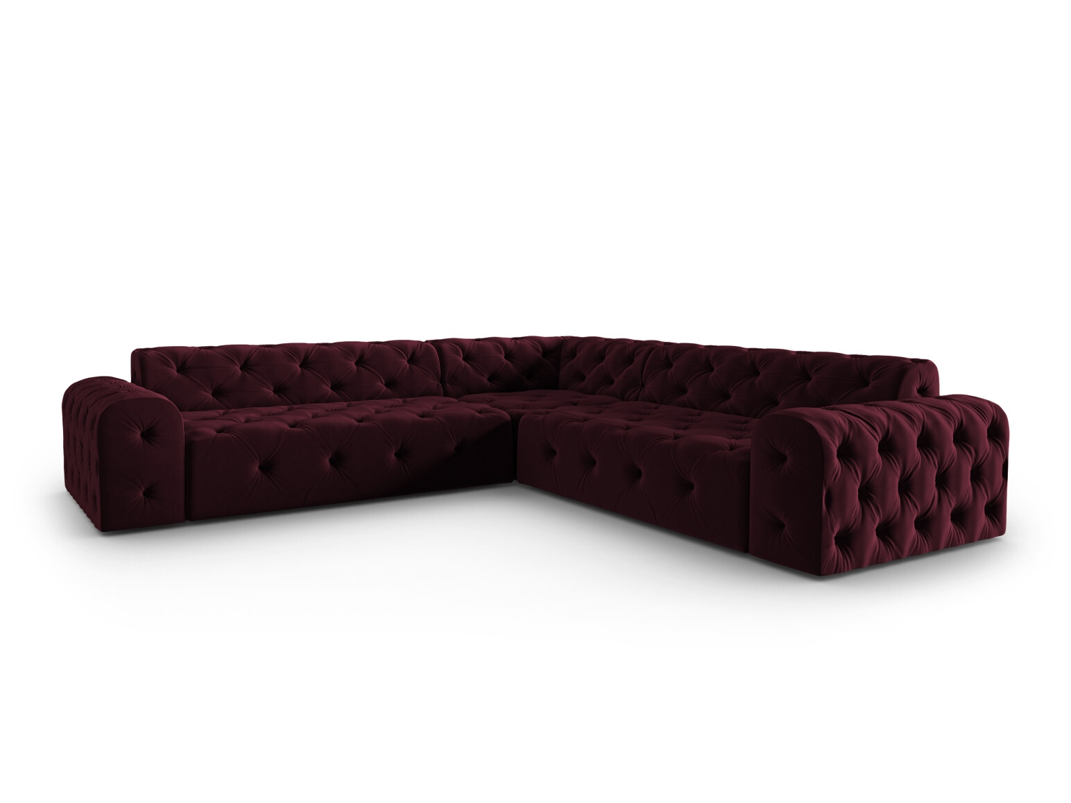Chesterfield kotna garnitura Lartiva 104 (Opera Bordeaux)