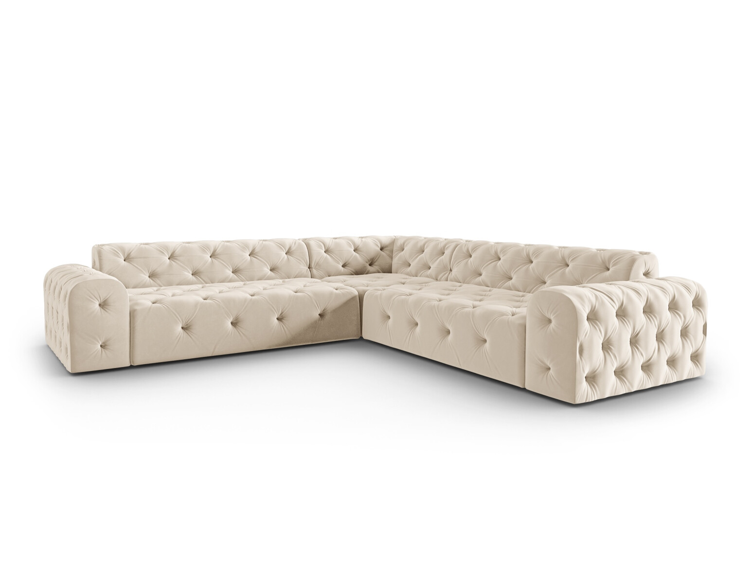 Chesterfield kotna garnitura Lartiva 104 (Opera Krema)