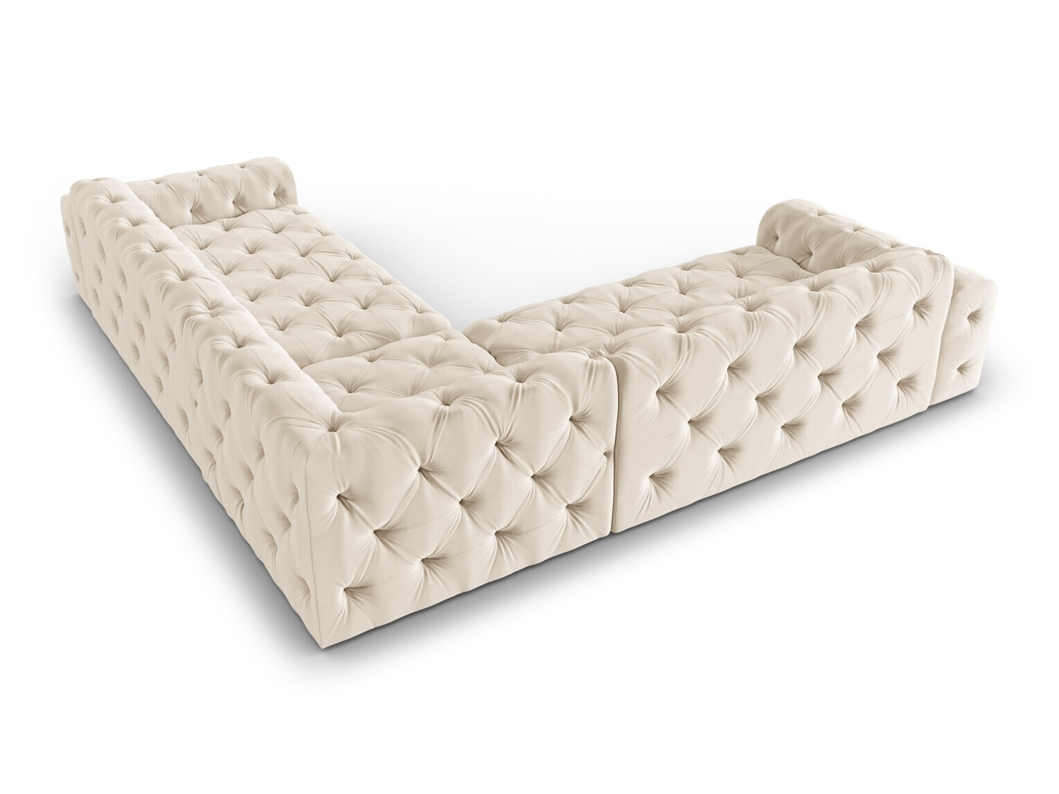 Chesterfield kotna garnitura Lartiva 104 (Opera Krema)