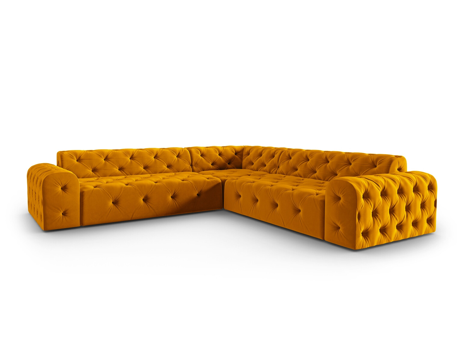 Chesterfield kotna garnitura Lartiva 104 (Opera Mostaza)