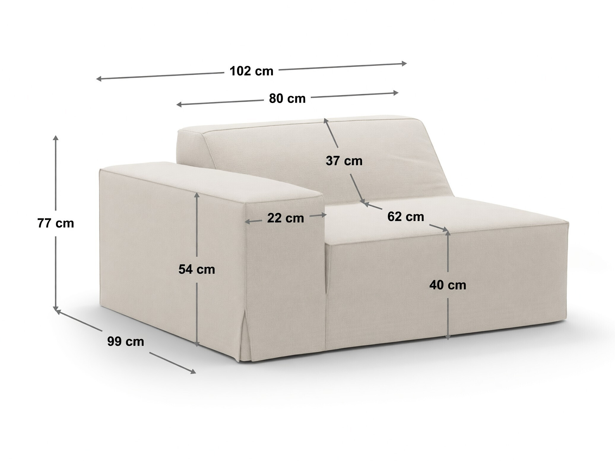 Modularni sedežni element Lomcalu 127 (Lins 32)