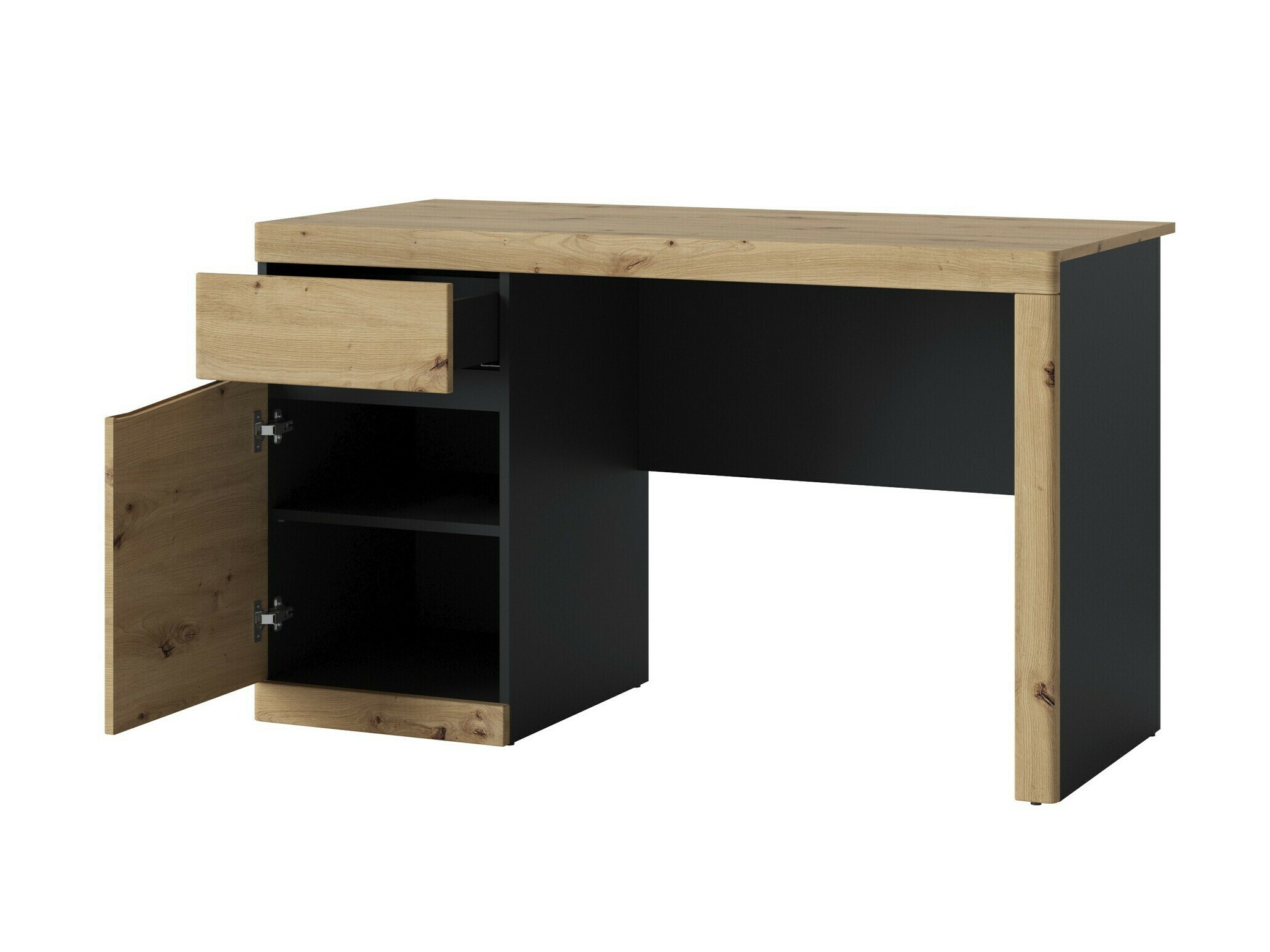 Komplet za domačo pisarno Venlori 130 (Antracit + Artisan hrast)
