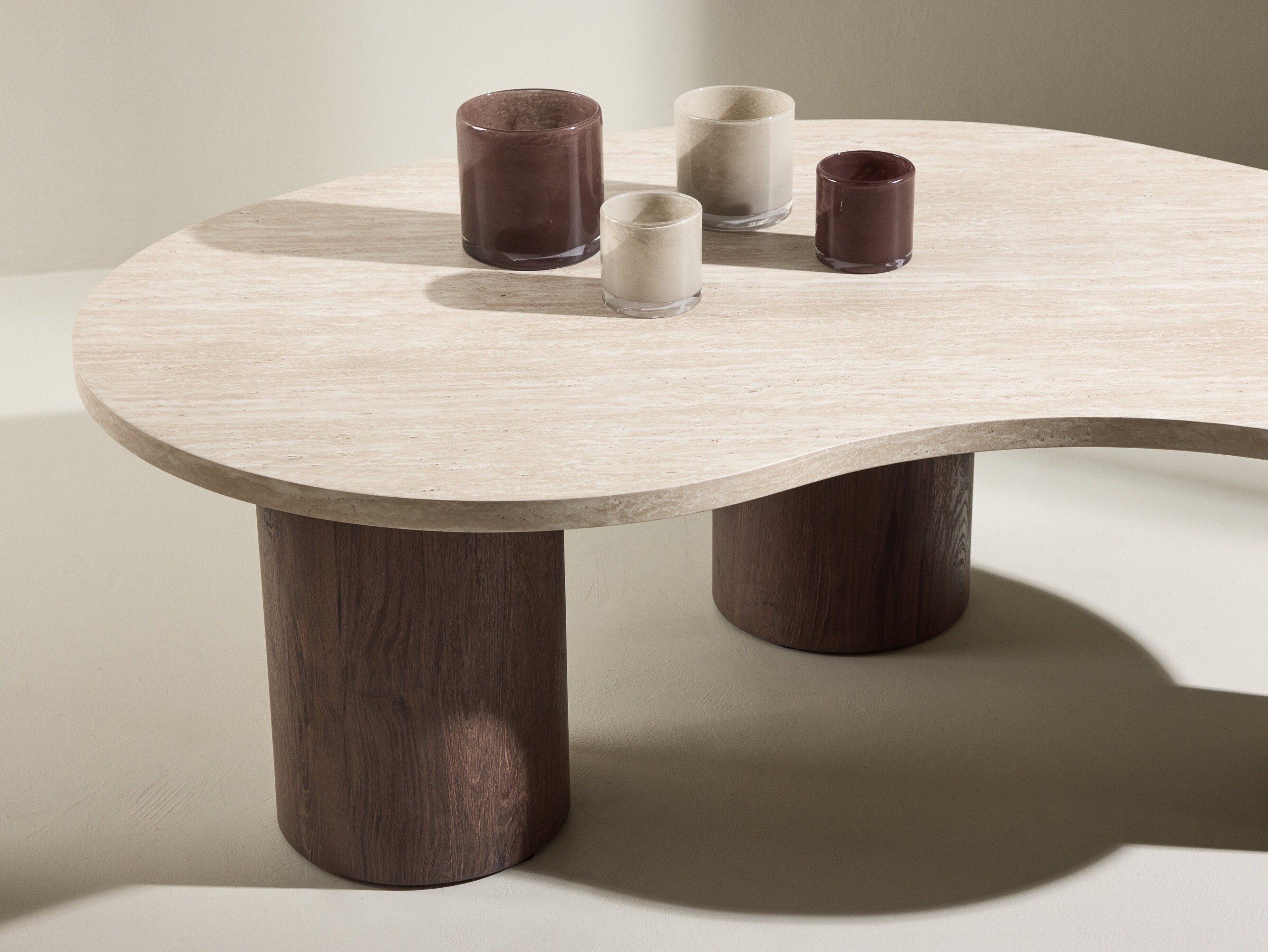 Klubska mizica Dallas 5282 (Bež + Temno rjava)
