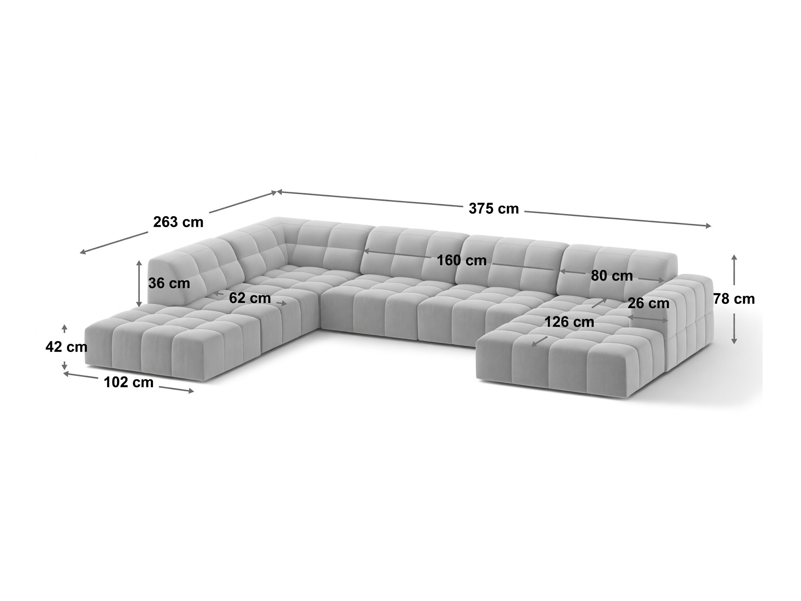 Modularna kotna sedežna garnitura Somelo 101 (Venus 2928)