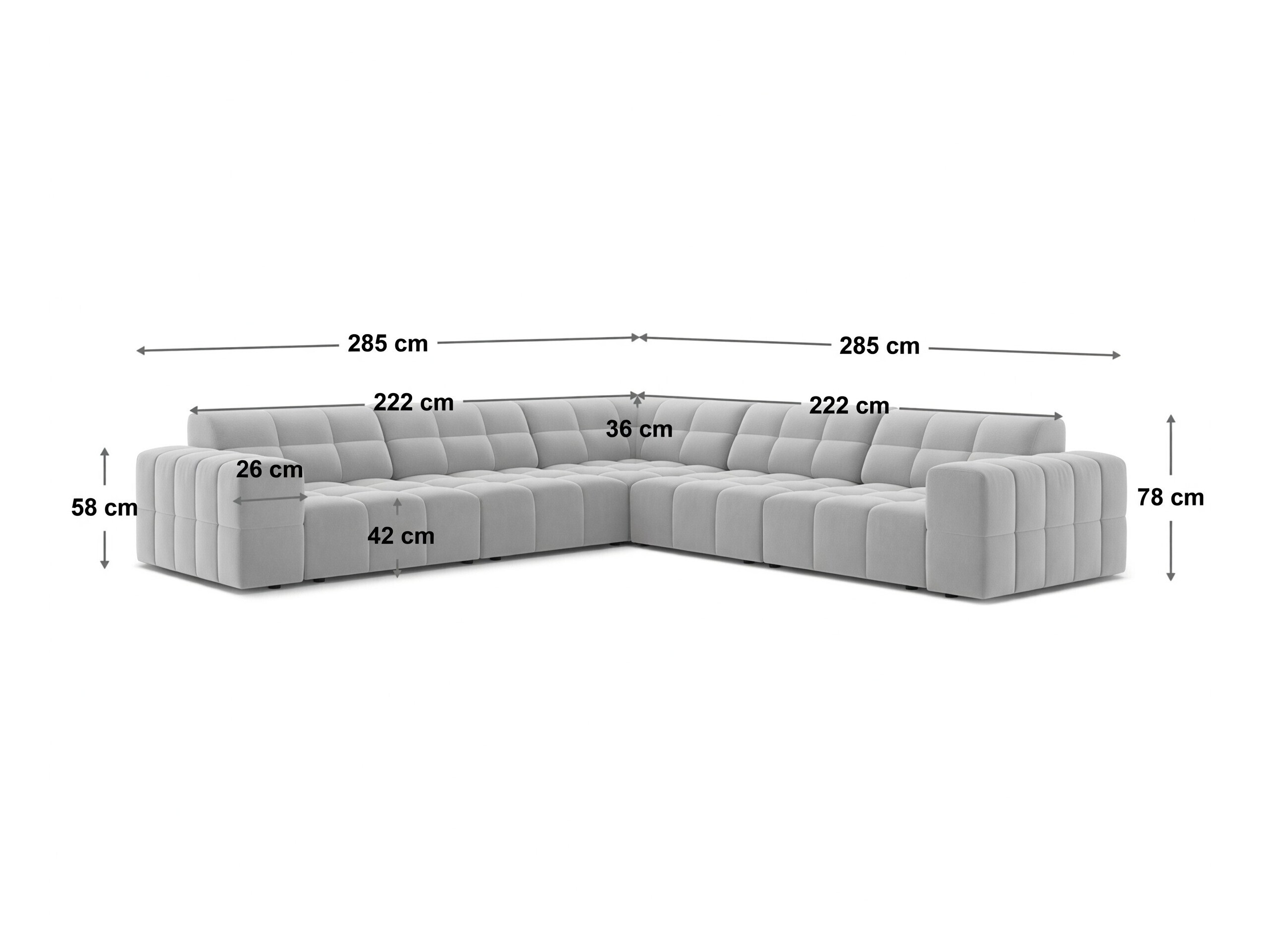 Modularna kotna sedežna garnitura Somelo 104 (Venus 2940)